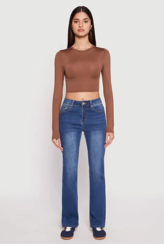 Daisy Long Sleeve High Neck Crop Top sold by Rainbow