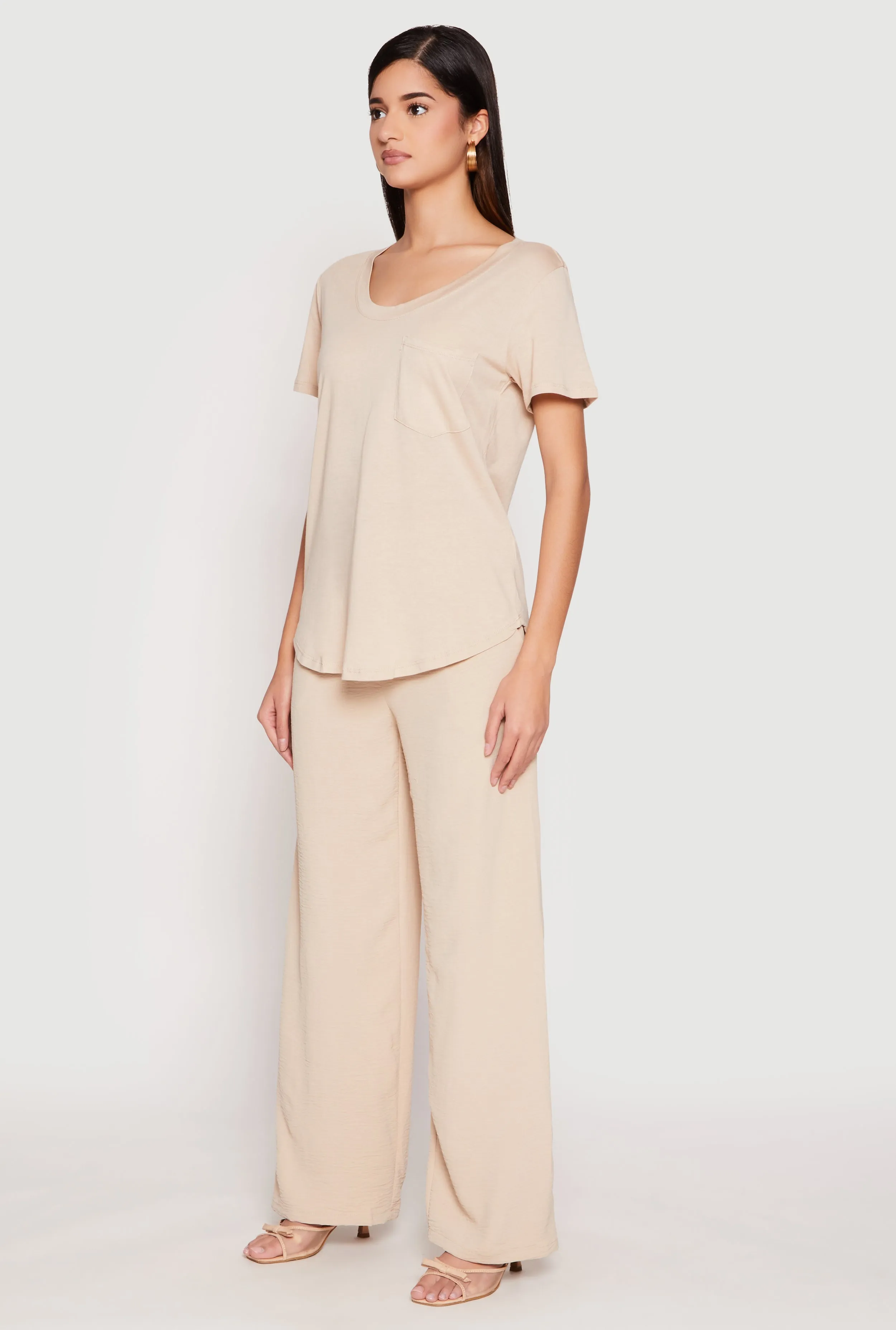 Scoop Neck Pocket T Shirt sold by Rainbow product image thumbnail 3