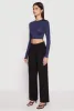 Daisy Long Sleeve High Neck Crop Top sold by Rainbow