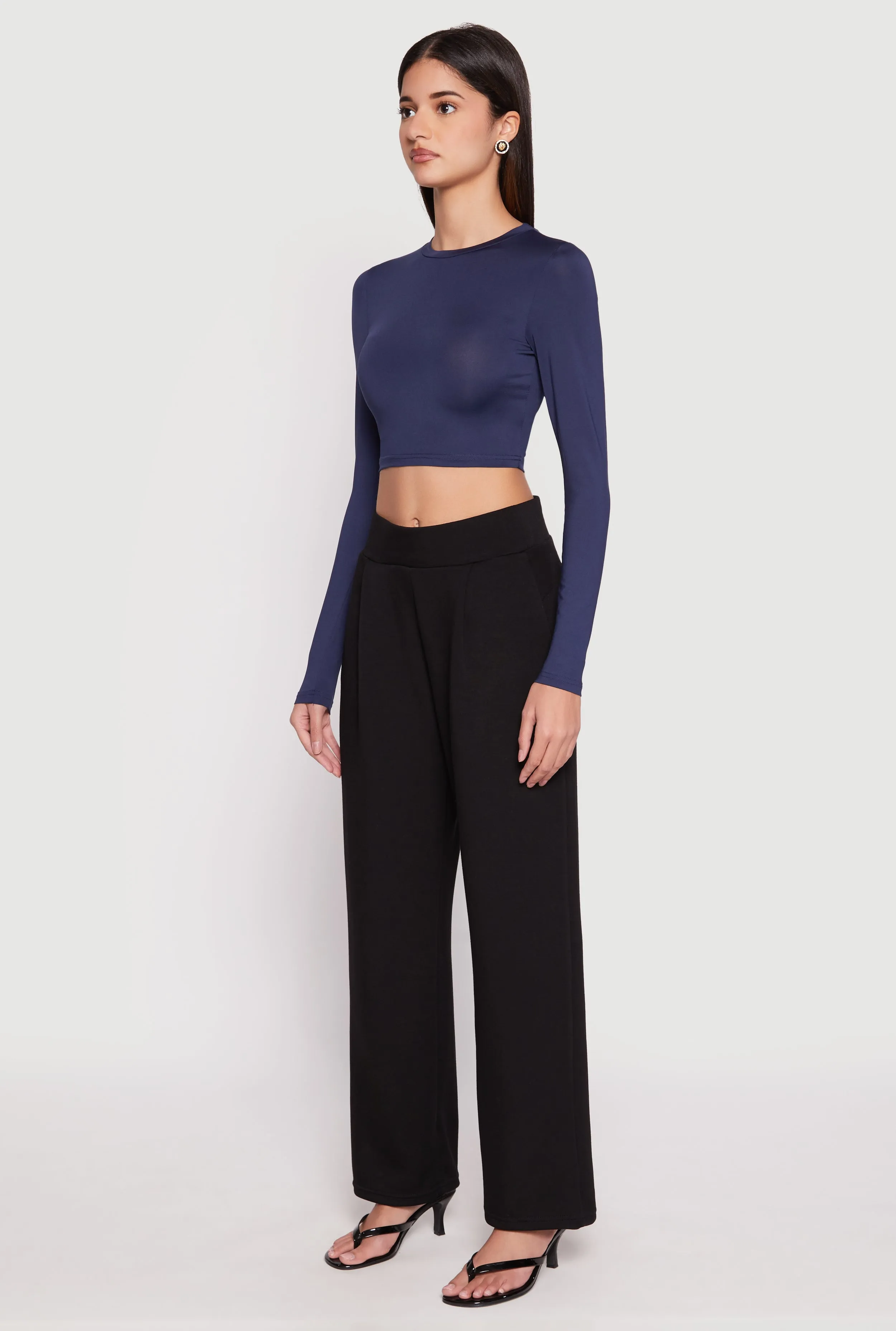 Daisy Long Sleeve High Neck Crop Top sold by Rainbow product image thumbnail 3
