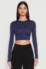 Daisy Long Sleeve High Neck Crop Top sold by Rainbow