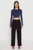 Daisy Long Sleeve High Neck Crop Top sold by Rainbow