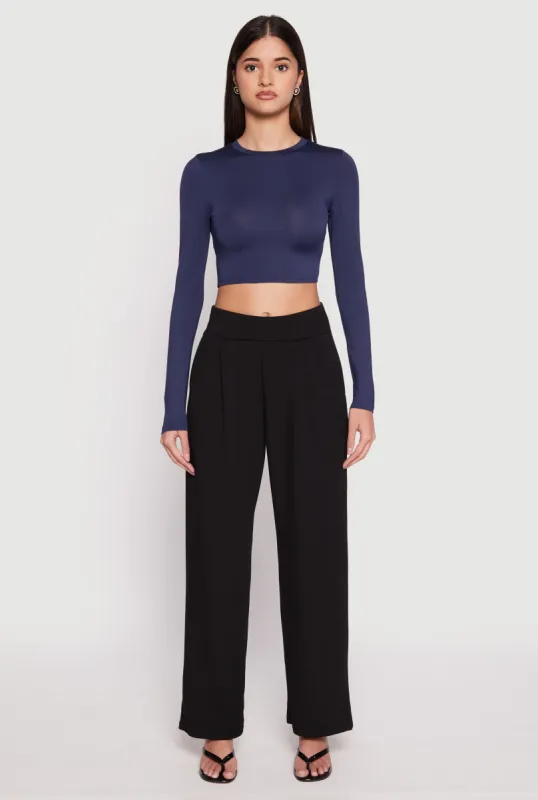 Daisy Long Sleeve High Neck Crop Top sold by Rainbow