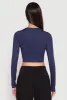 Daisy Long Sleeve High Neck Crop Top sold by Rainbow
