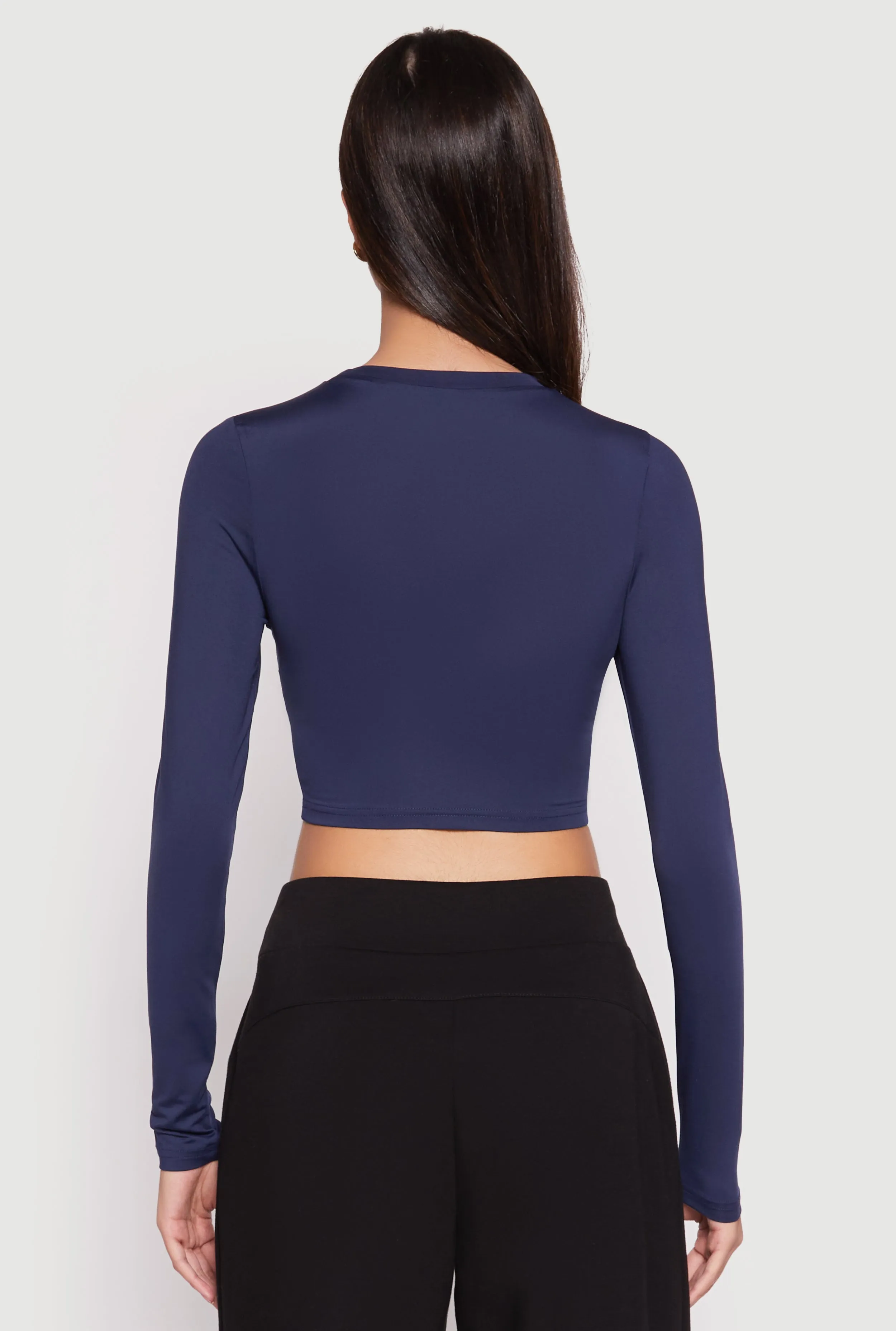 Daisy Long Sleeve High Neck Crop Top sold by Rainbow product image thumbnail 5