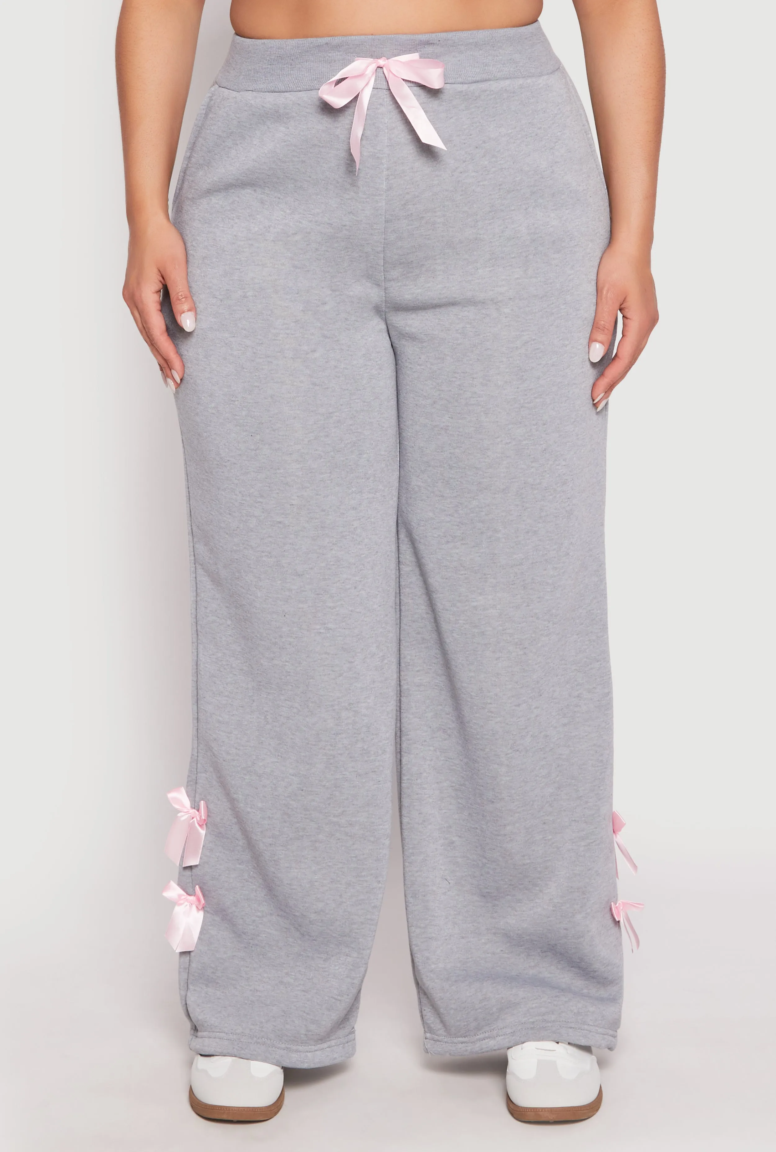 Plus Size Bow Detail Wide Leg Sweatpants sold by Rainbow product image thumbnail 2