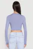 Daisy Long Sleeve High Neck Crop Top sold by Rainbow