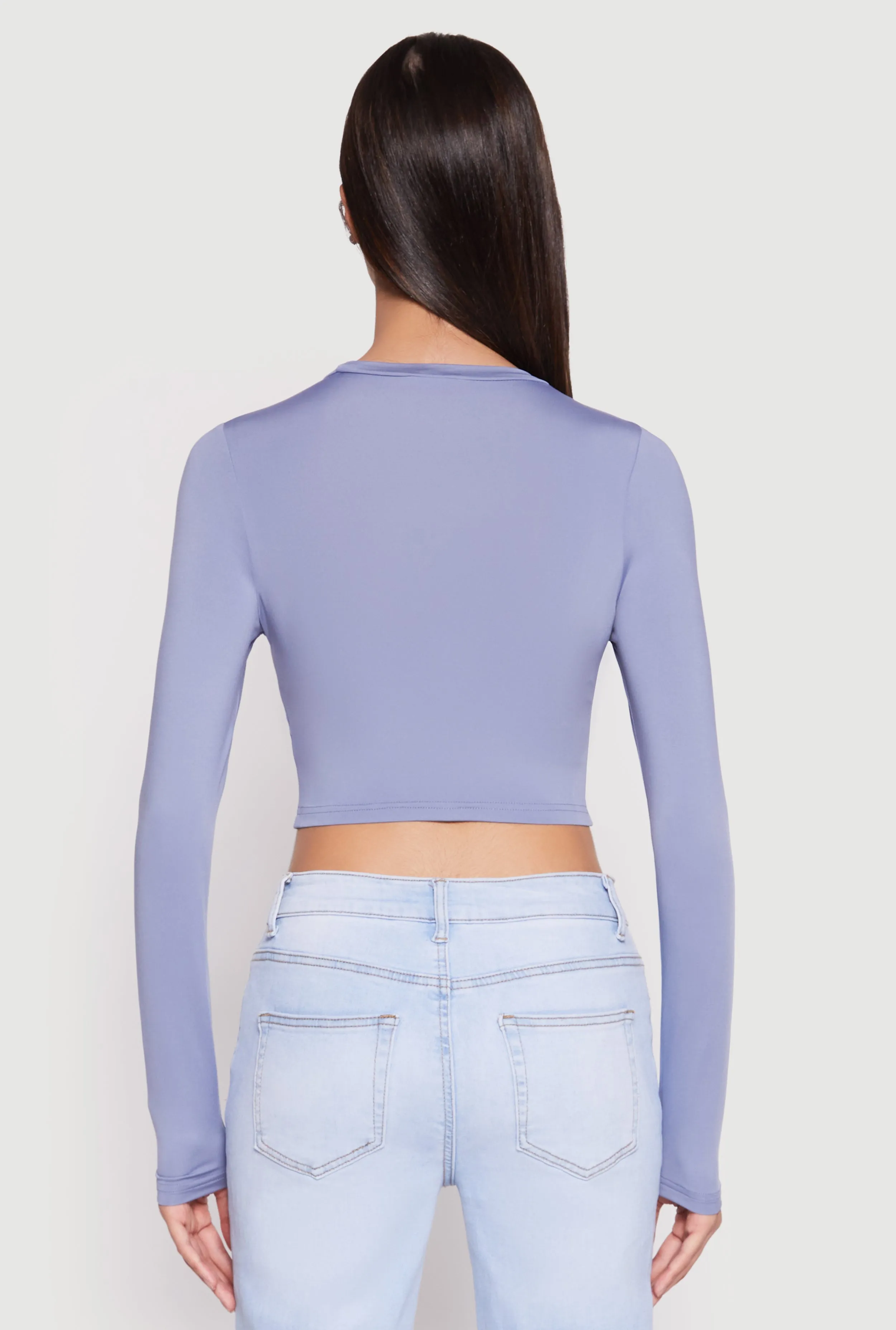Daisy Long Sleeve High Neck Crop Top sold by Rainbow product image thumbnail 5
