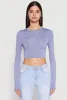 Daisy Long Sleeve High Neck Crop Top sold by Rainbow