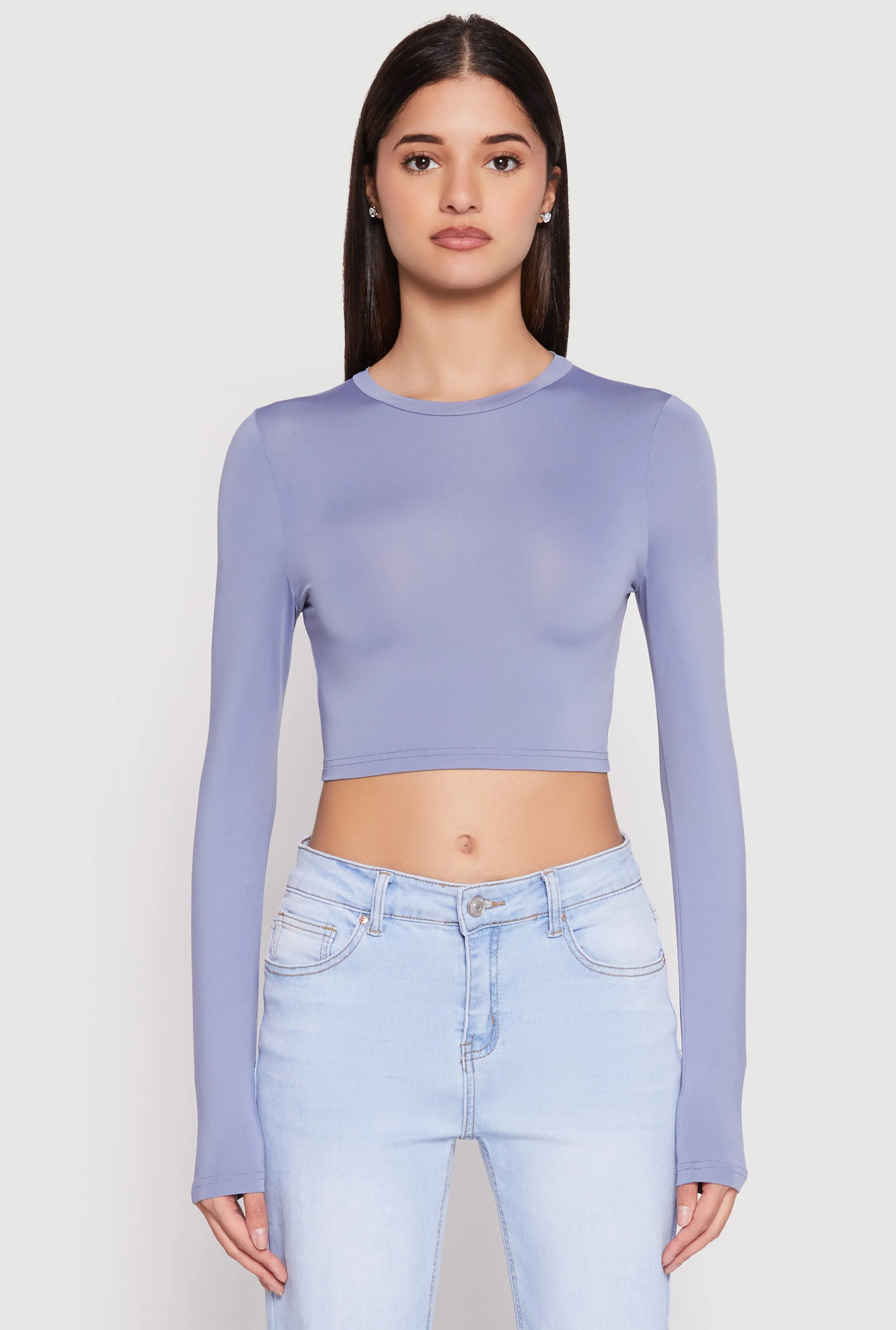 Daisy Long Sleeve High Neck Crop Top sold by Rainbow product image thumbnail 2