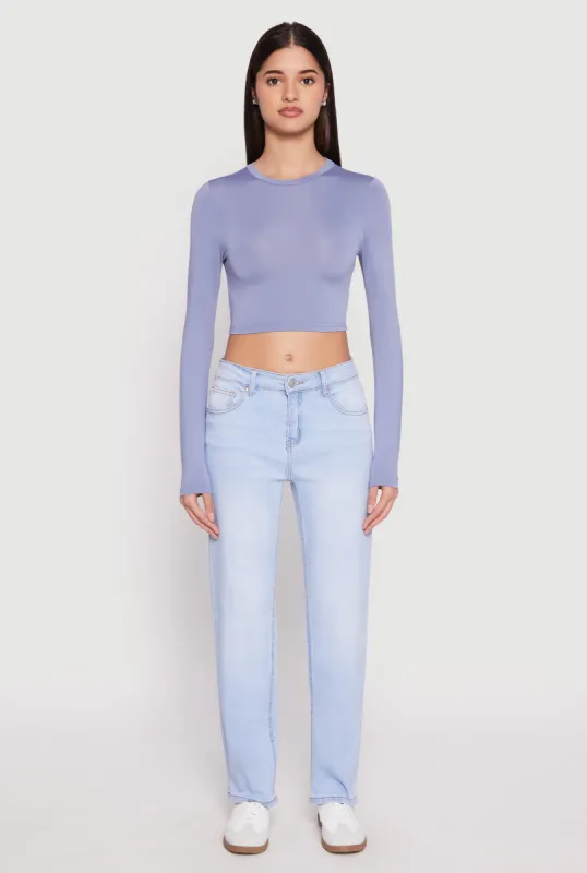 Daisy Long Sleeve High Neck Crop Top sold by Rainbow