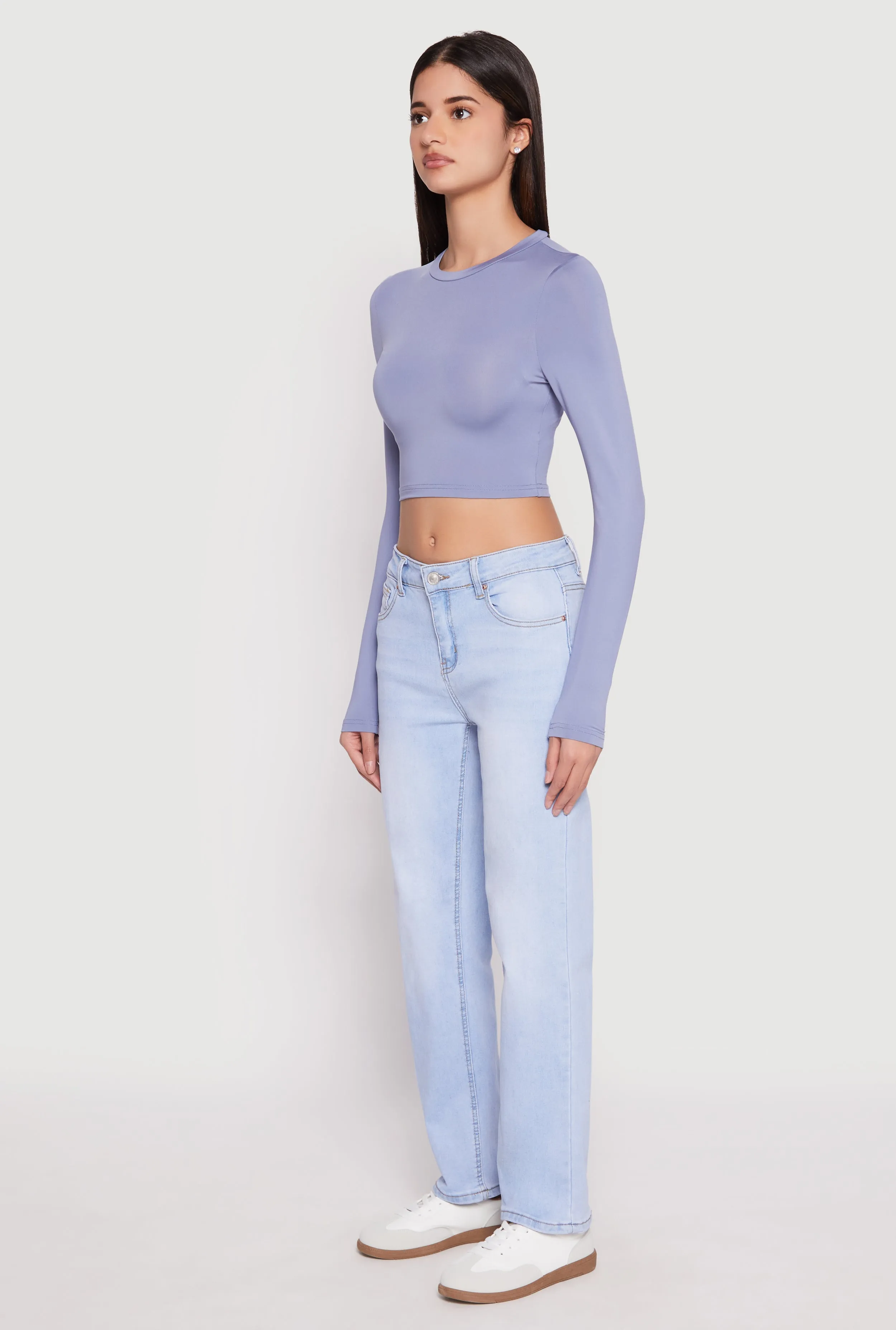 Daisy Long Sleeve High Neck Crop Top sold by Rainbow product image thumbnail 3