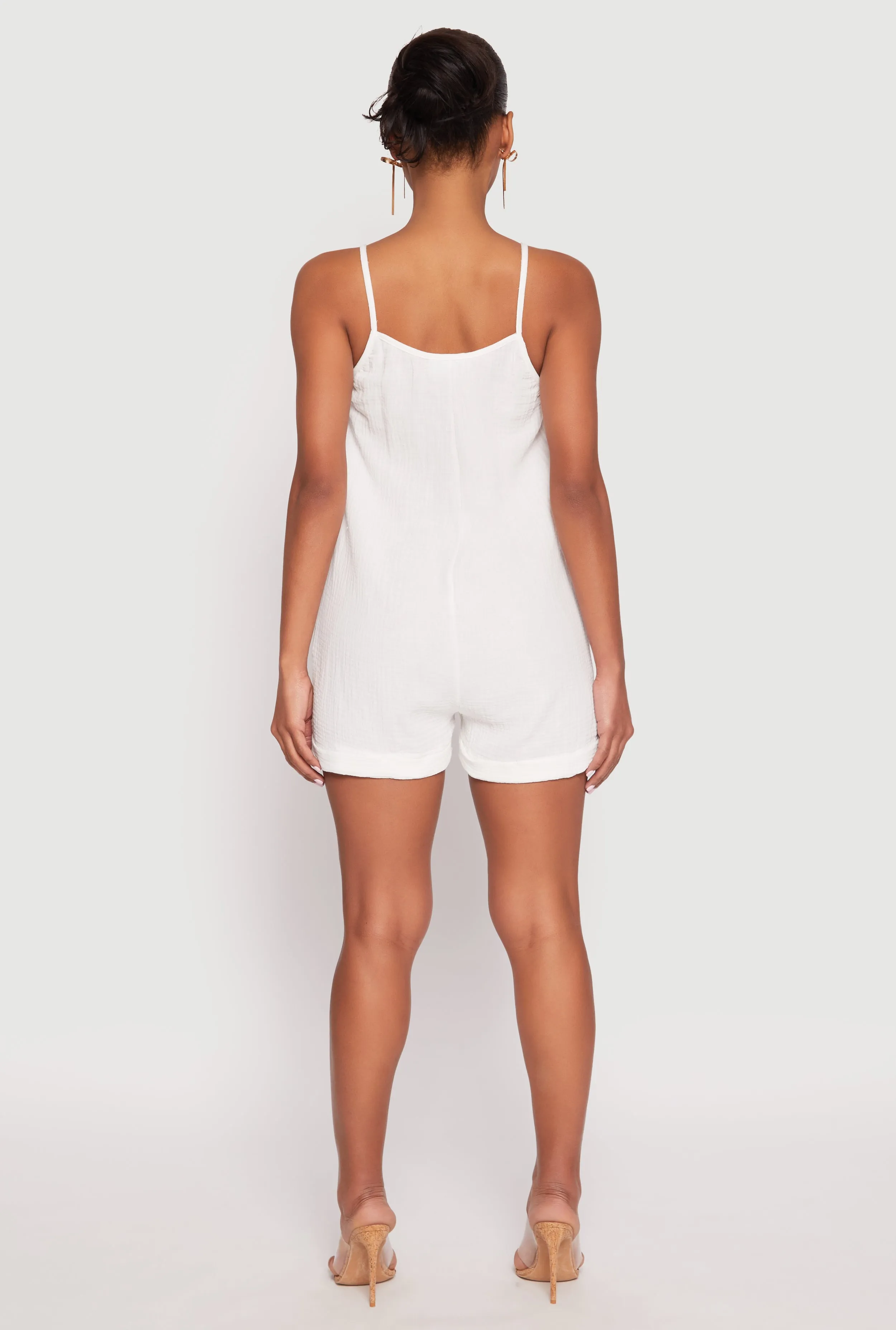 Gauze Knit Side Pocket Romper sold by Rainbow product image thumbnail 3