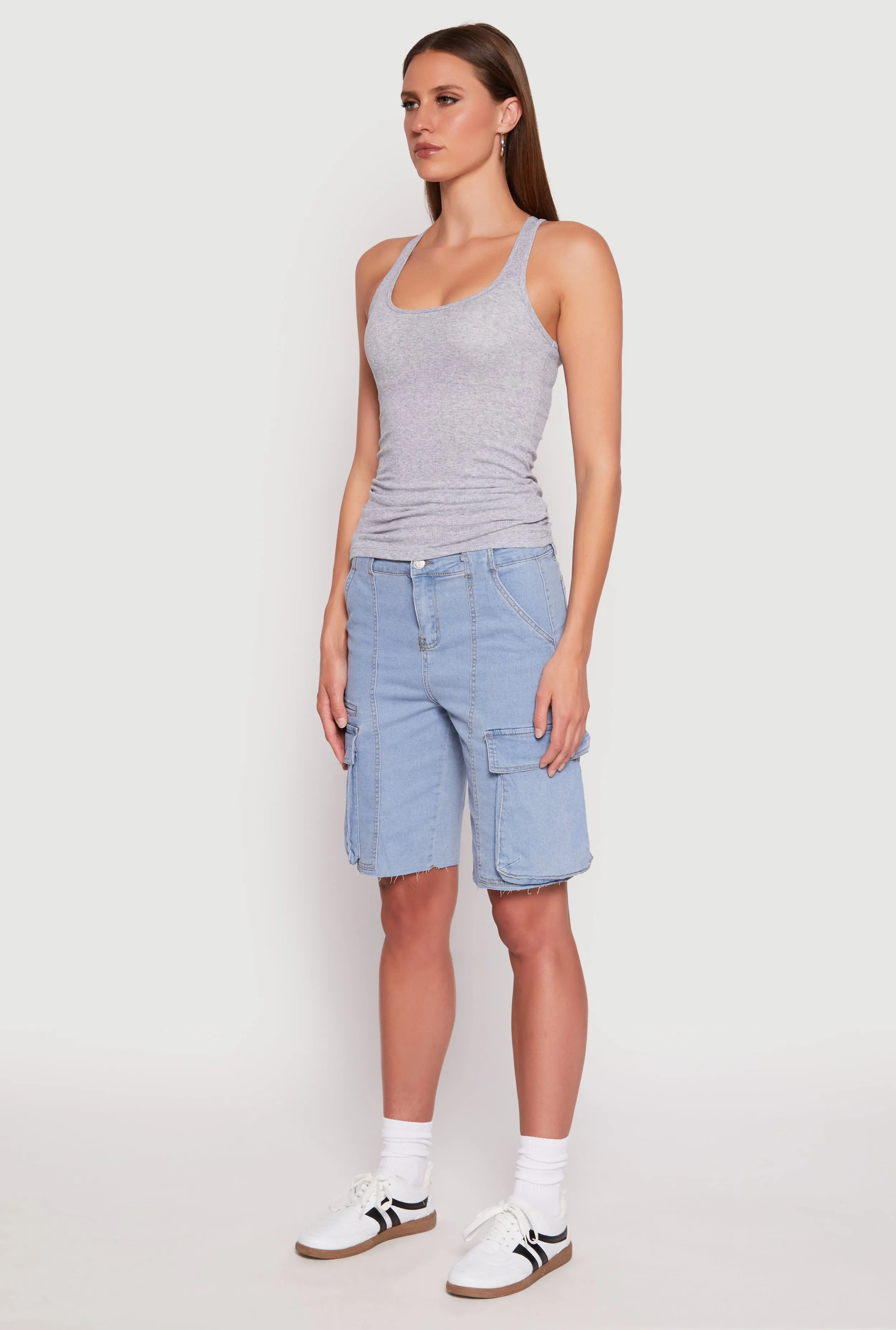 Denim Cargo Skater Shorts sold by Rainbow product image thumbnail 2