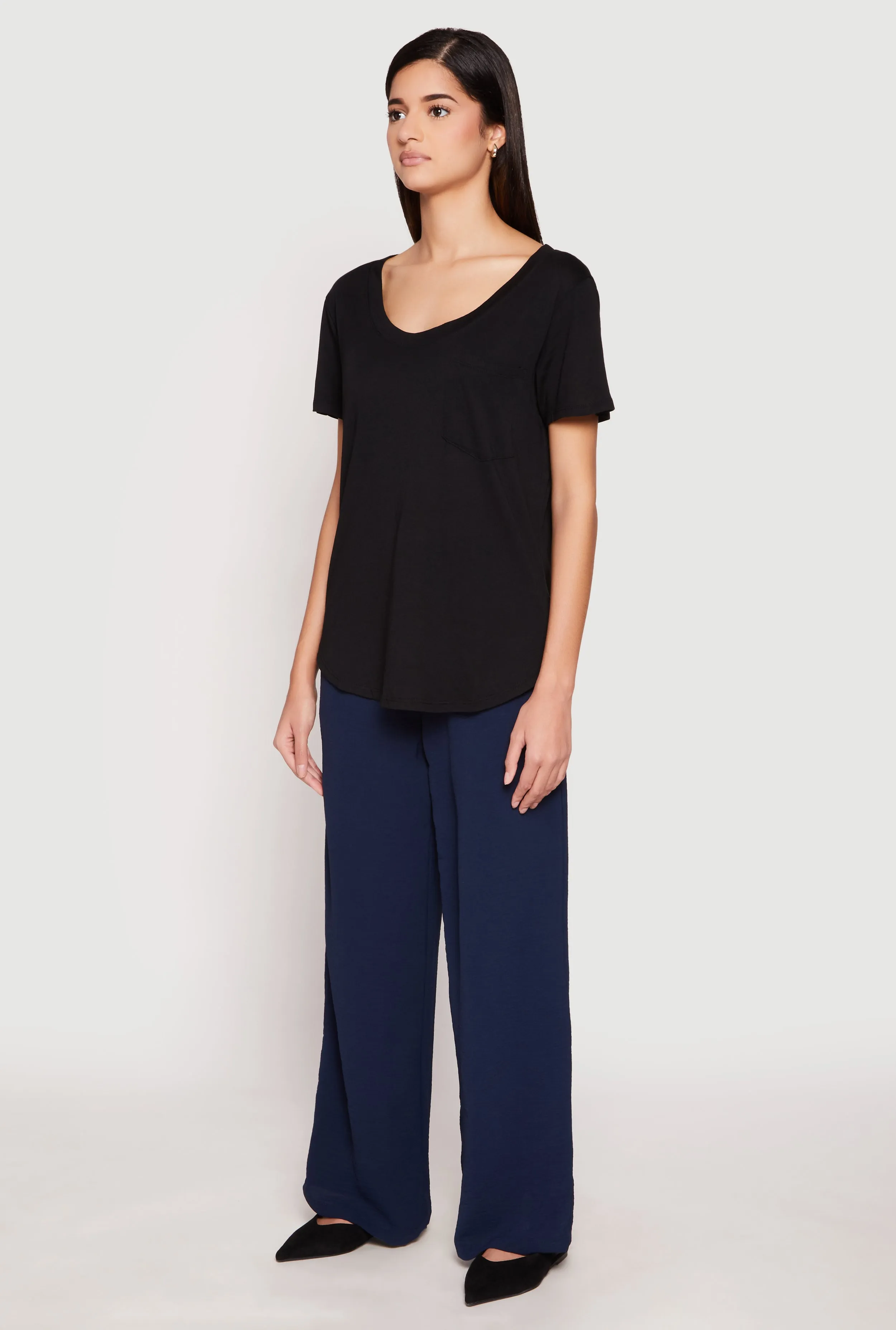 Scoop Neck Pocket T Shirt sold by Rainbow product image thumbnail 3