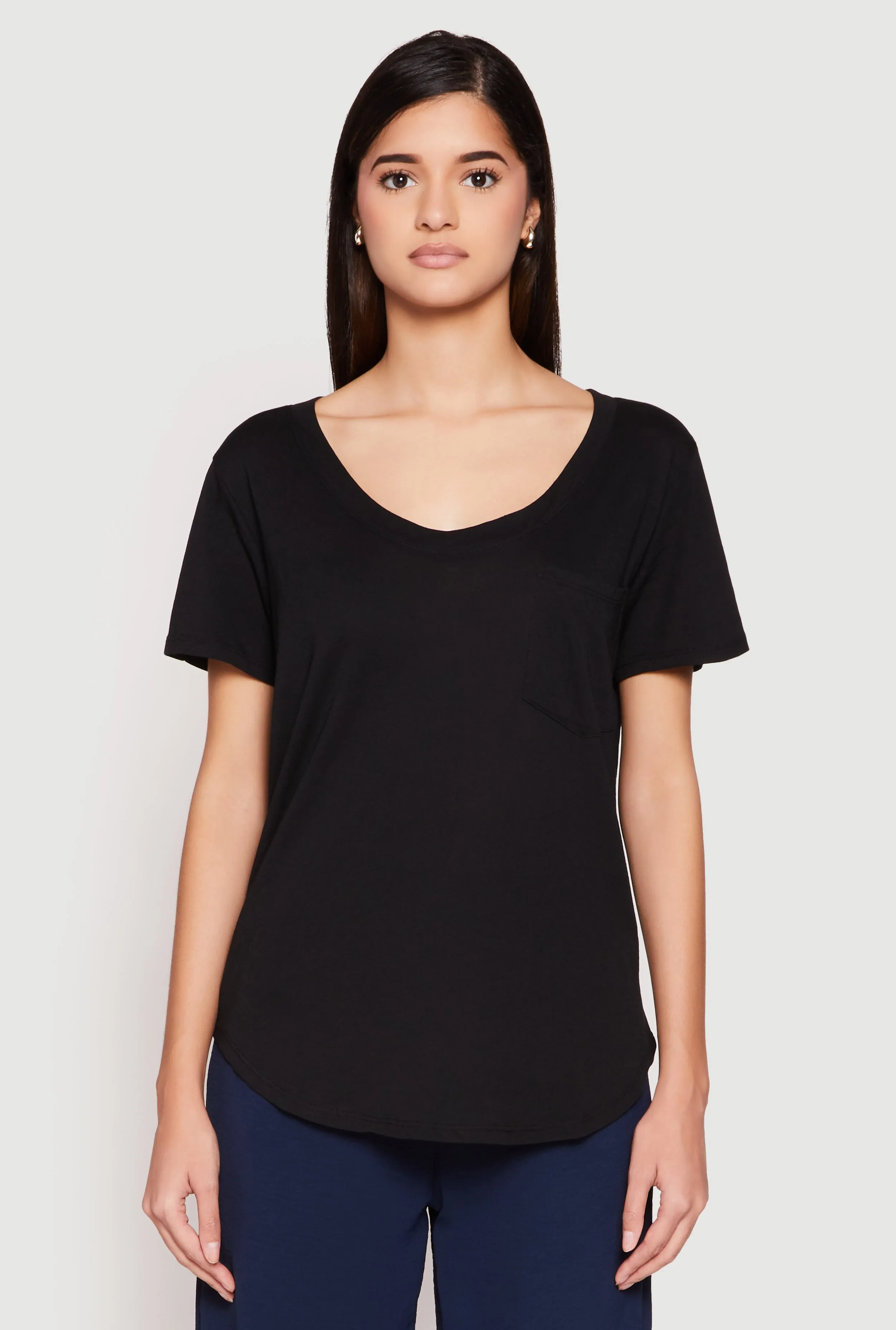 Scoop Neck Pocket T Shirt sold by Rainbow product image thumbnail 2