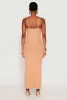 Ribbed Knit Side Slit Maxi Dress sold by Rainbow