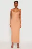 Ribbed Knit Side Slit Maxi Dress sold by Rainbow