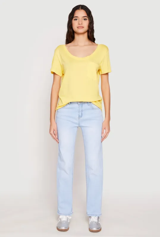 Scoop Neck Pocket T Shirt sold by Rainbow