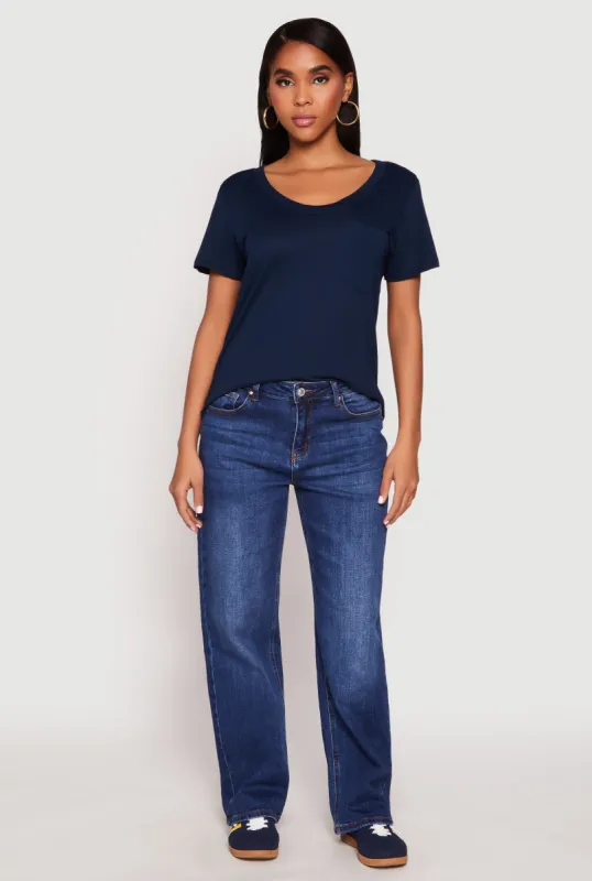 Scoop Neck Pocket T Shirt sold by Rainbow