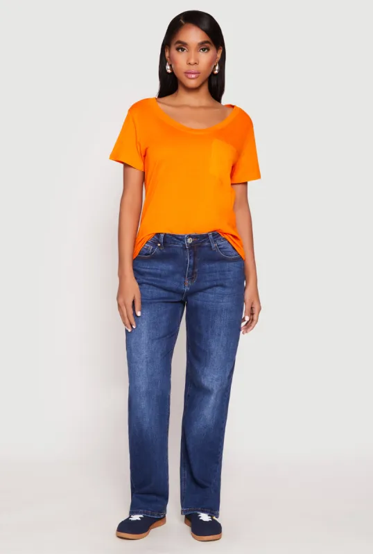 Scoop Neck Pocket T Shirt sold by Rainbow