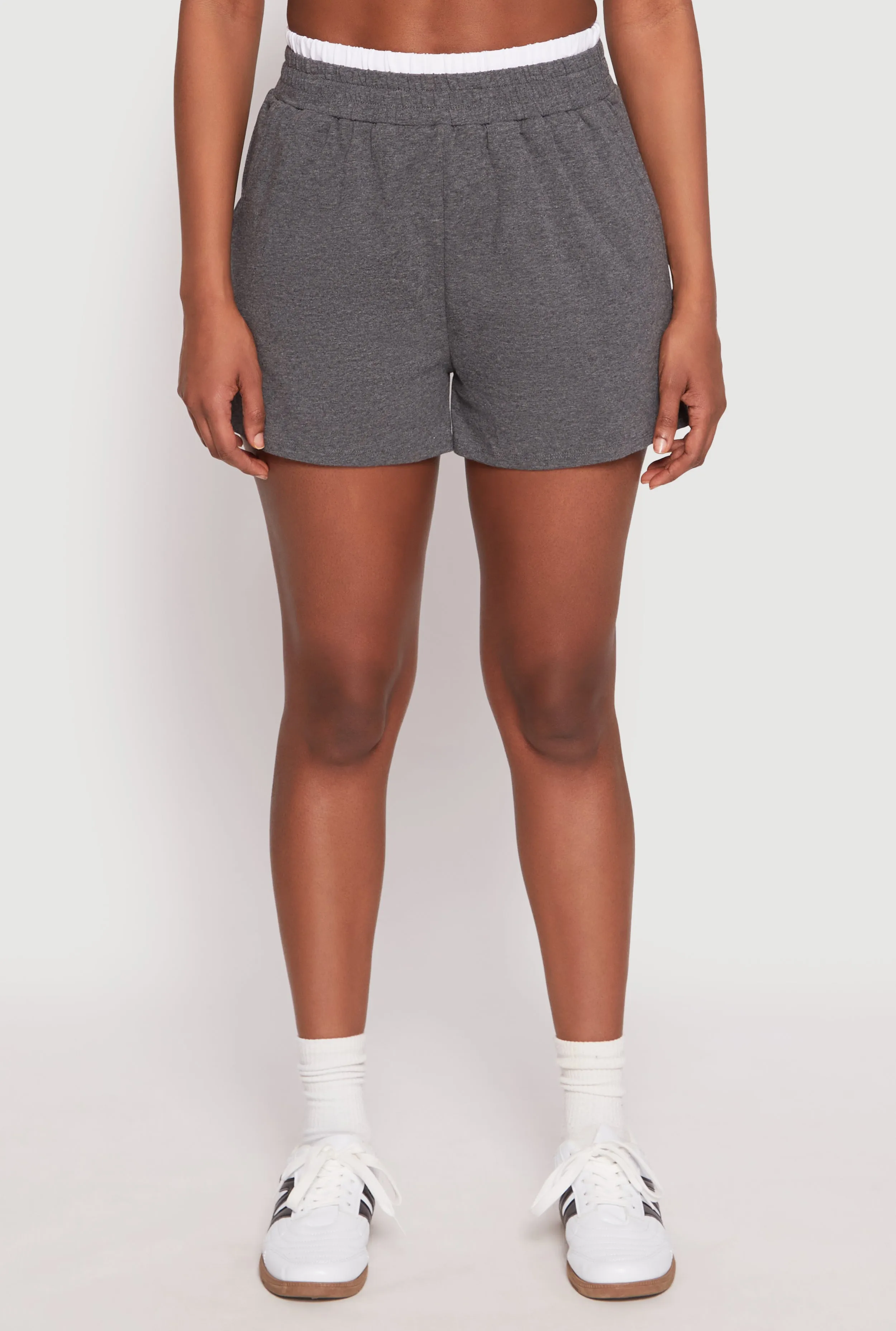 Contrast Elastic Trim High Waist Shorts sold by Rainbow product image thumbnail 2