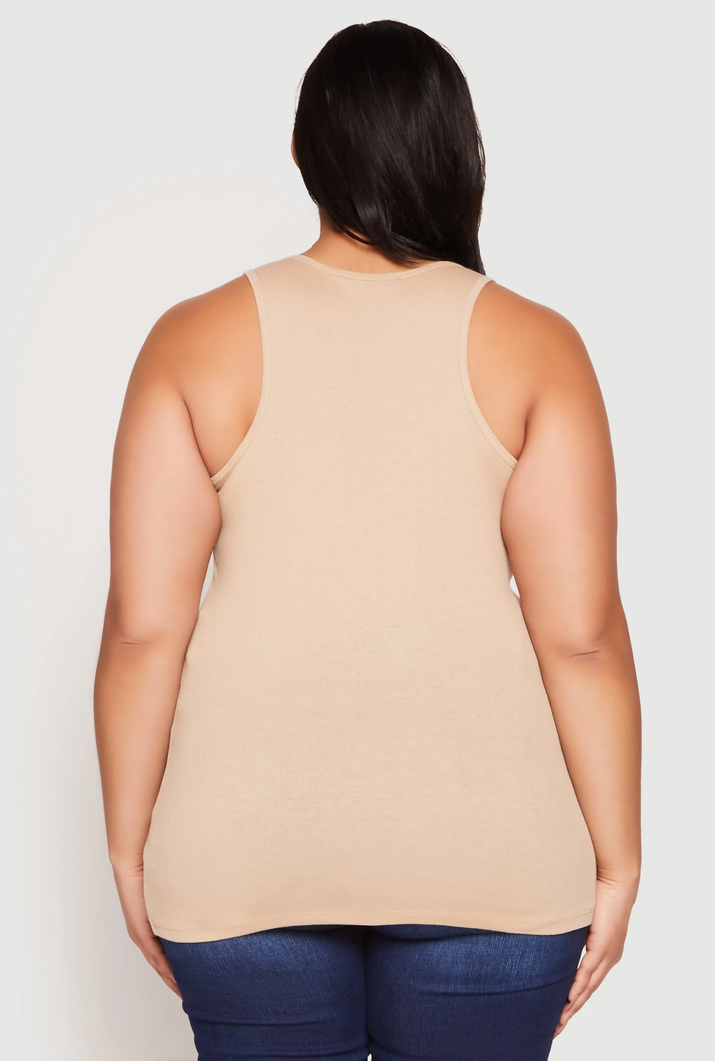 Plus Size Rib Knit Tank Top sold by Rainbow product image thumbnail 5