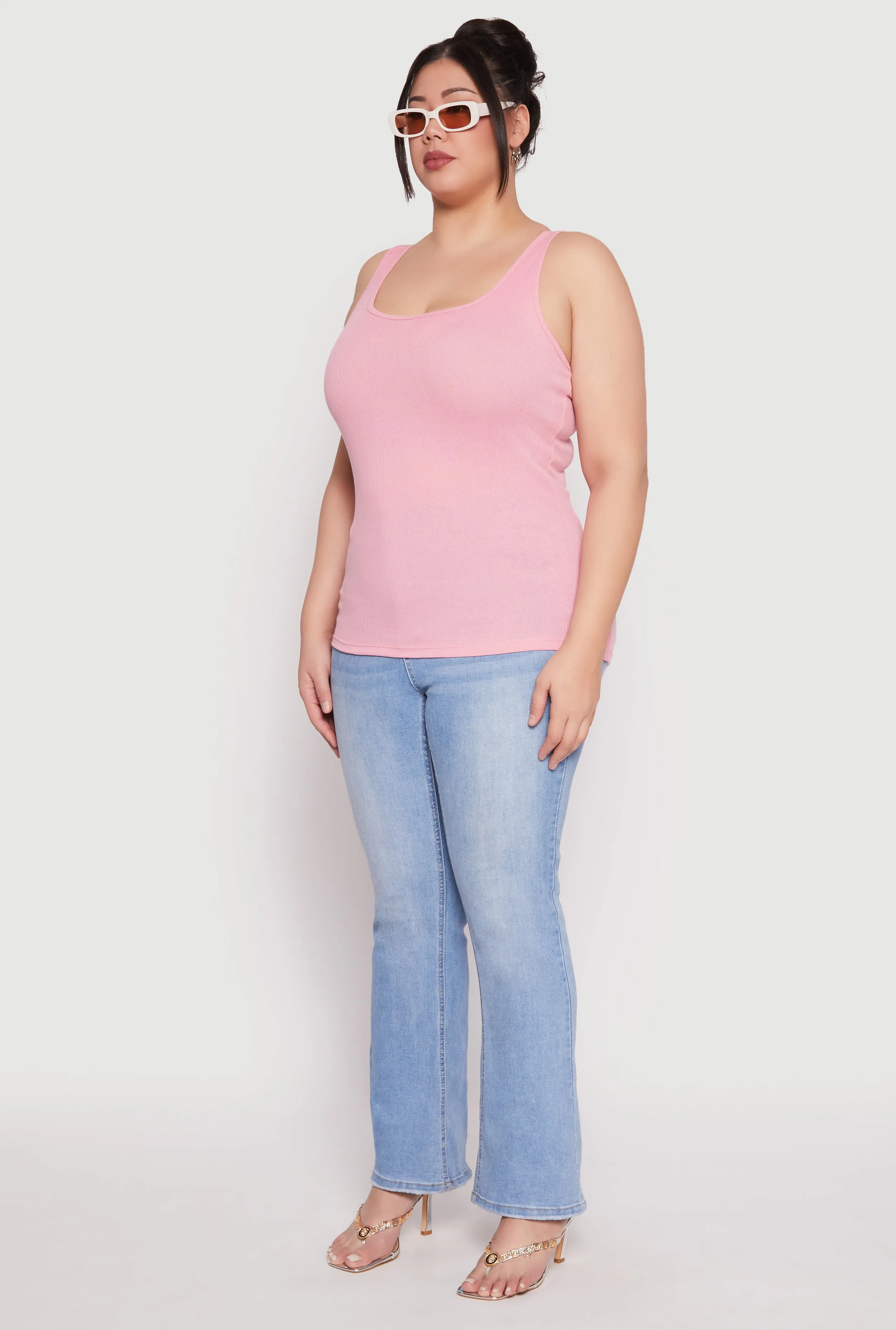 Plus Size Rib Knit Tank Top sold by Rainbow product image thumbnail 3