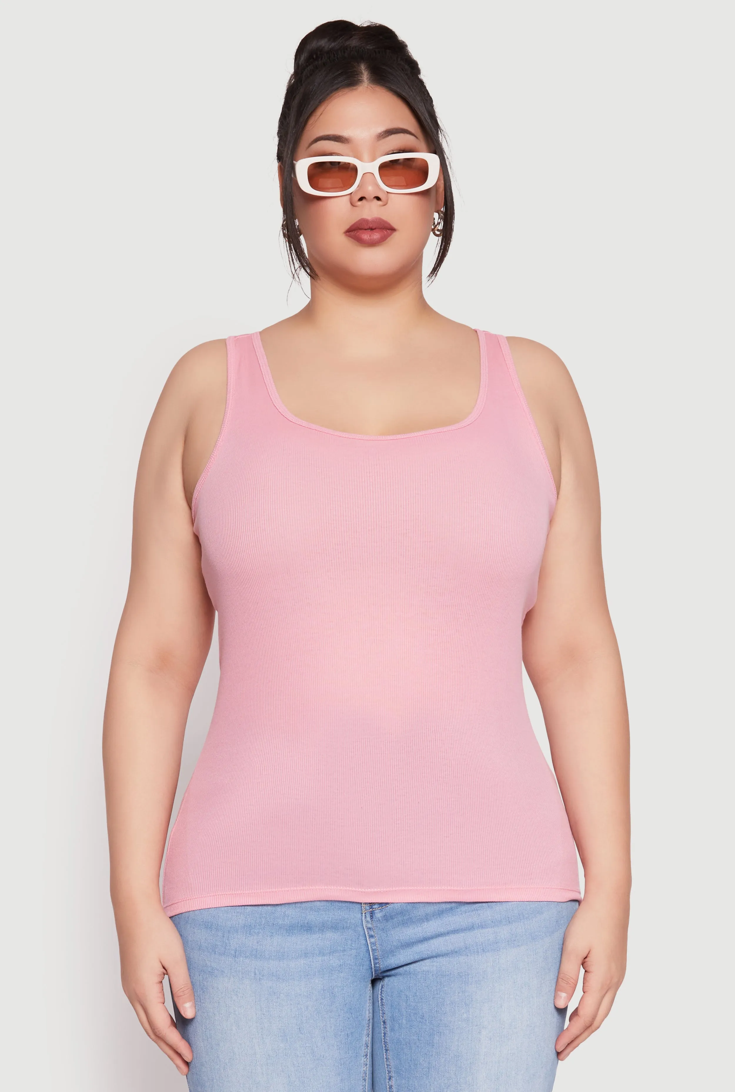 Plus Size Rib Knit Tank Top sold by Rainbow product image thumbnail 2