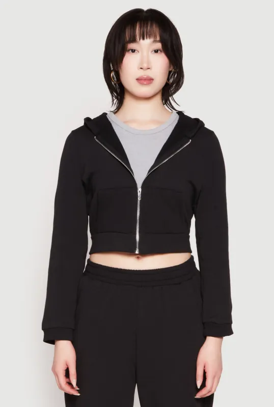 Iris Zip Front Cropped Hoodie sold by Rainbow