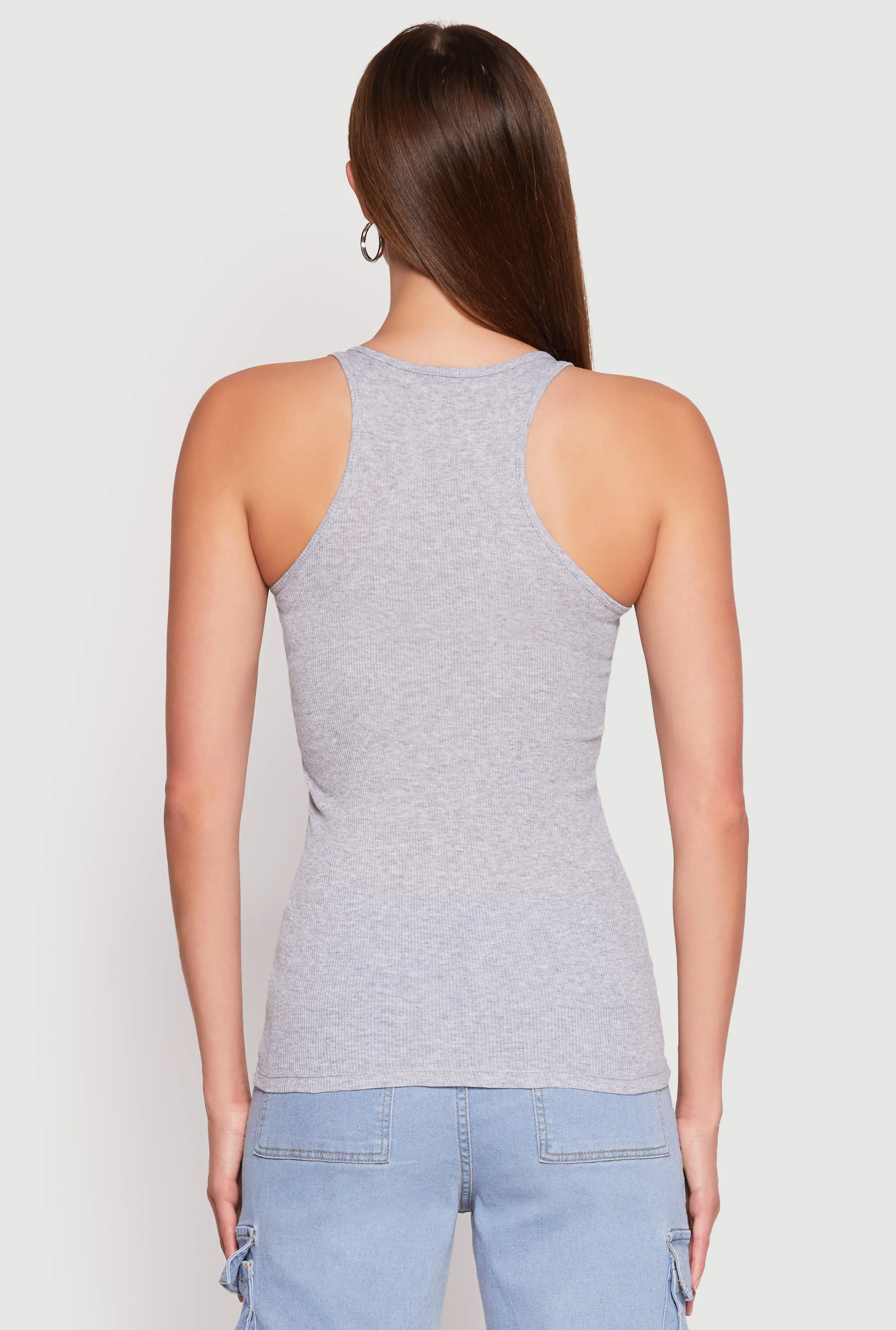 Ribbed Knit Racerback Tank Top sold by Rainbow product image thumbnail 5
