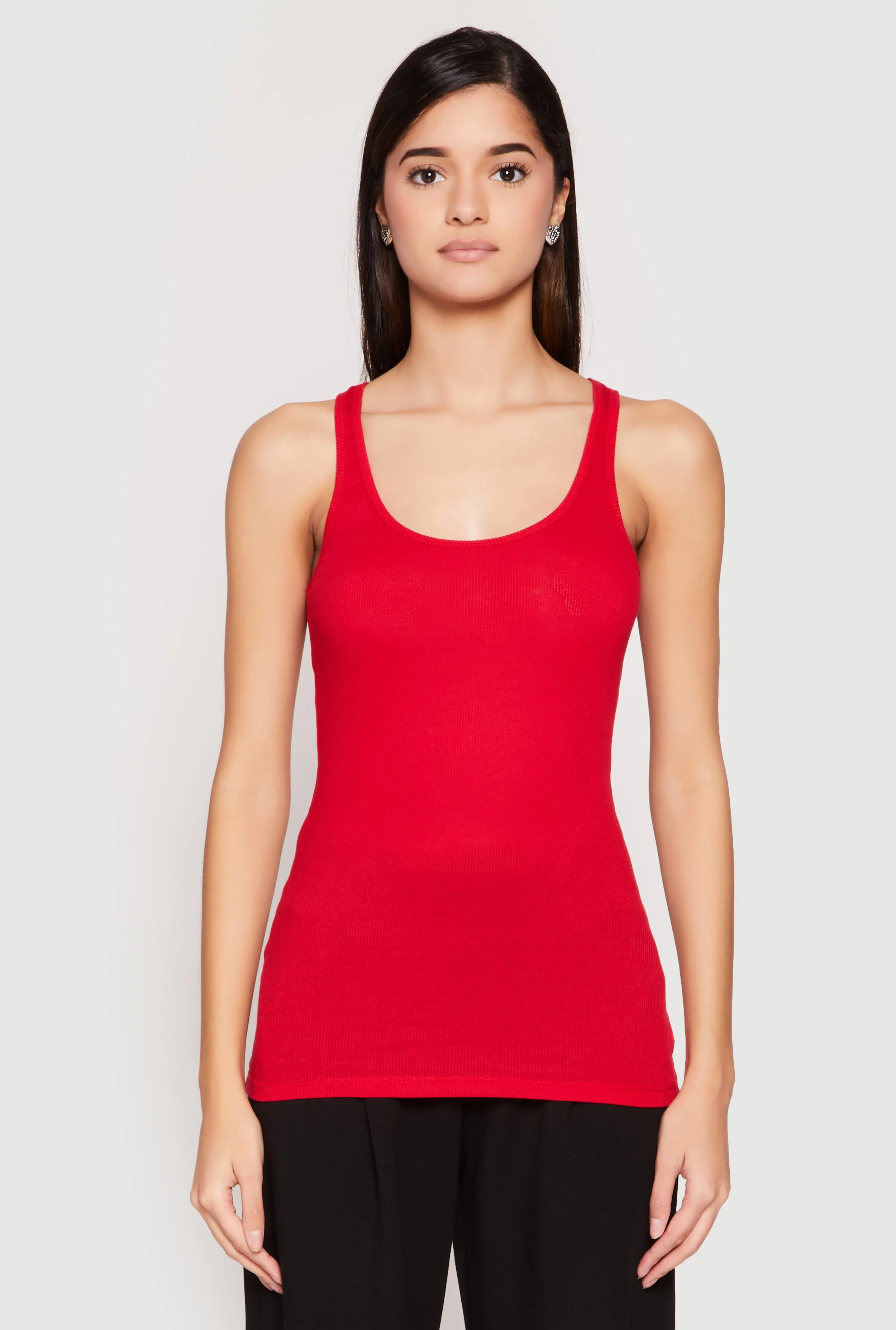 Ribbed Knit Racerback Tank Top sold by Rainbow product image thumbnail 2
