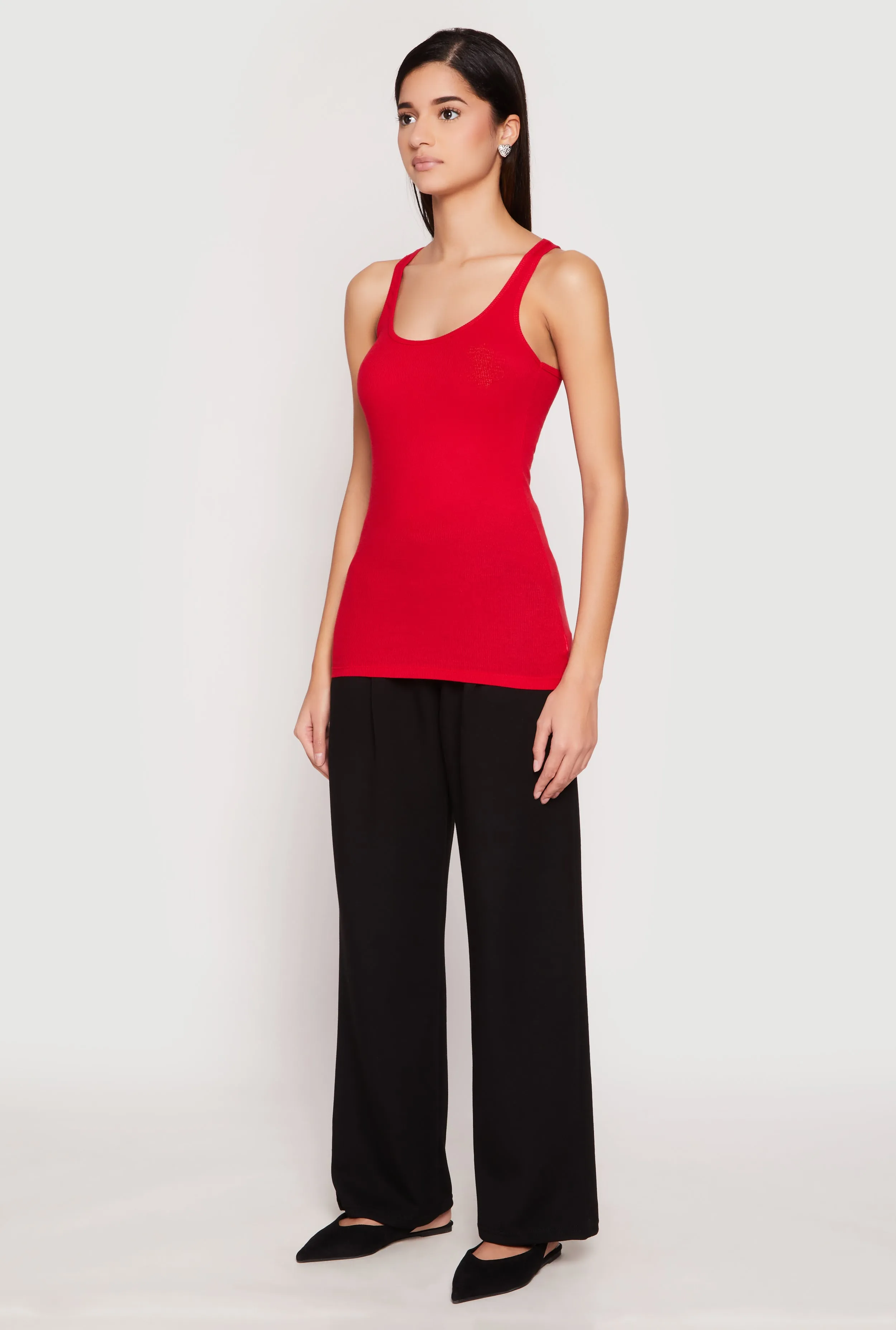 Ribbed Knit Racerback Tank Top sold by Rainbow product image thumbnail 3