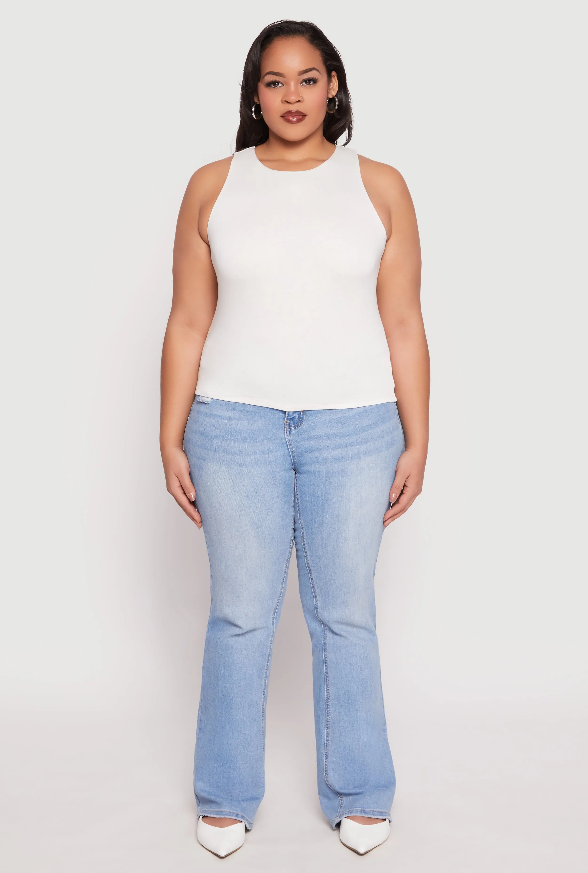 Plus Size Double Layer Tank Top sold by Rainbow