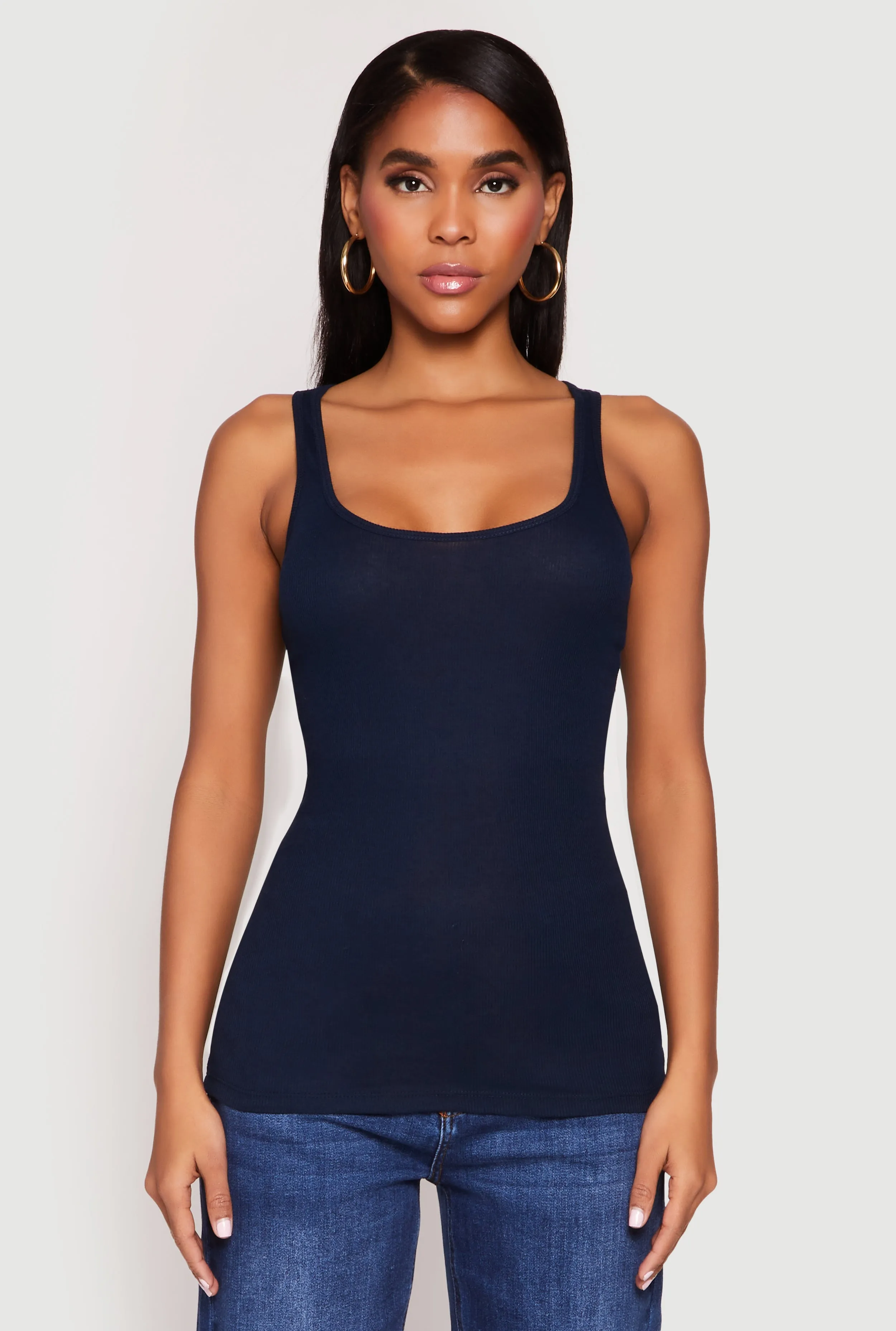 Ribbed Knit Racerback Tank Top sold by Rainbow product image thumbnail 2
