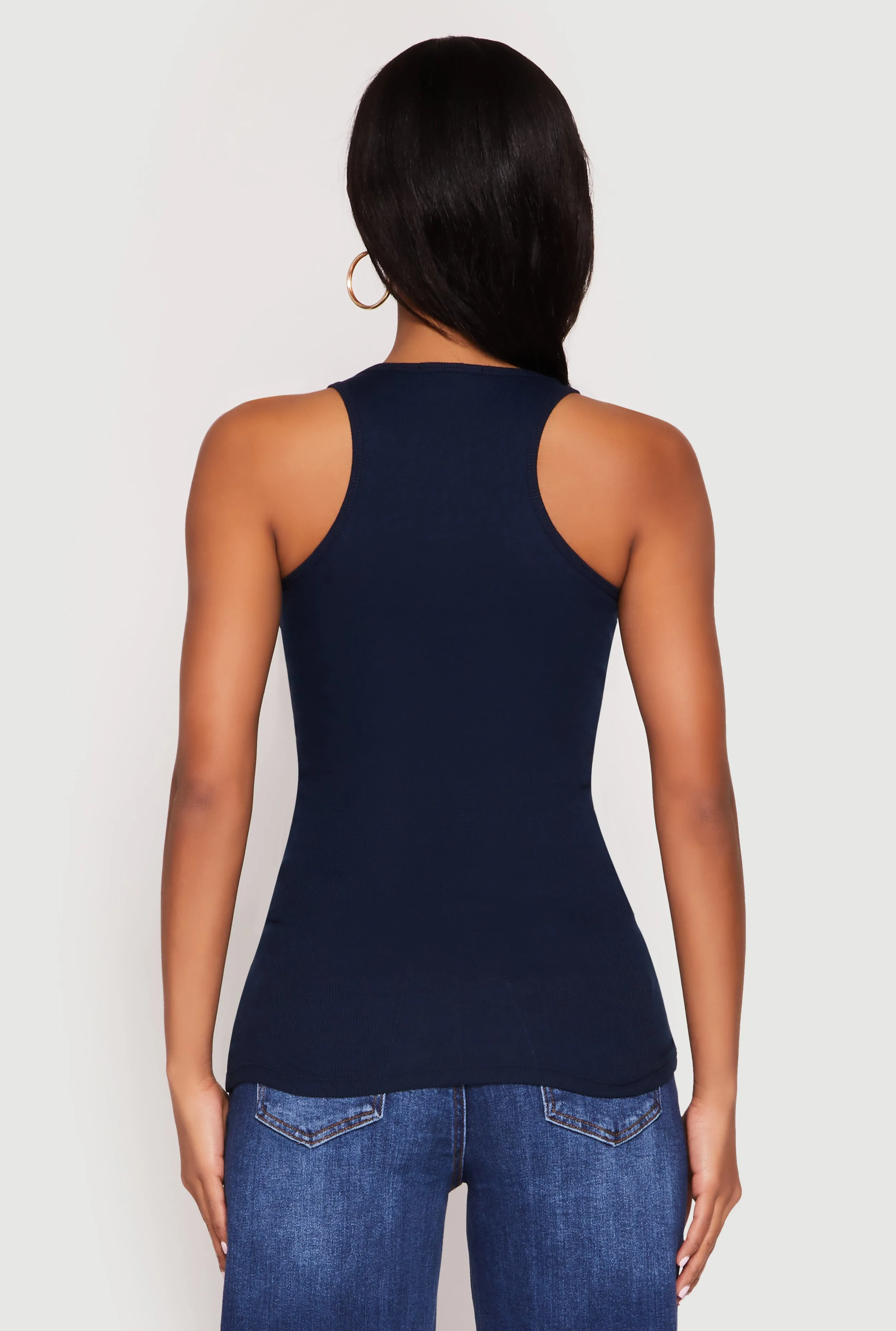 Ribbed Knit Racerback Tank Top sold by Rainbow product image thumbnail 5