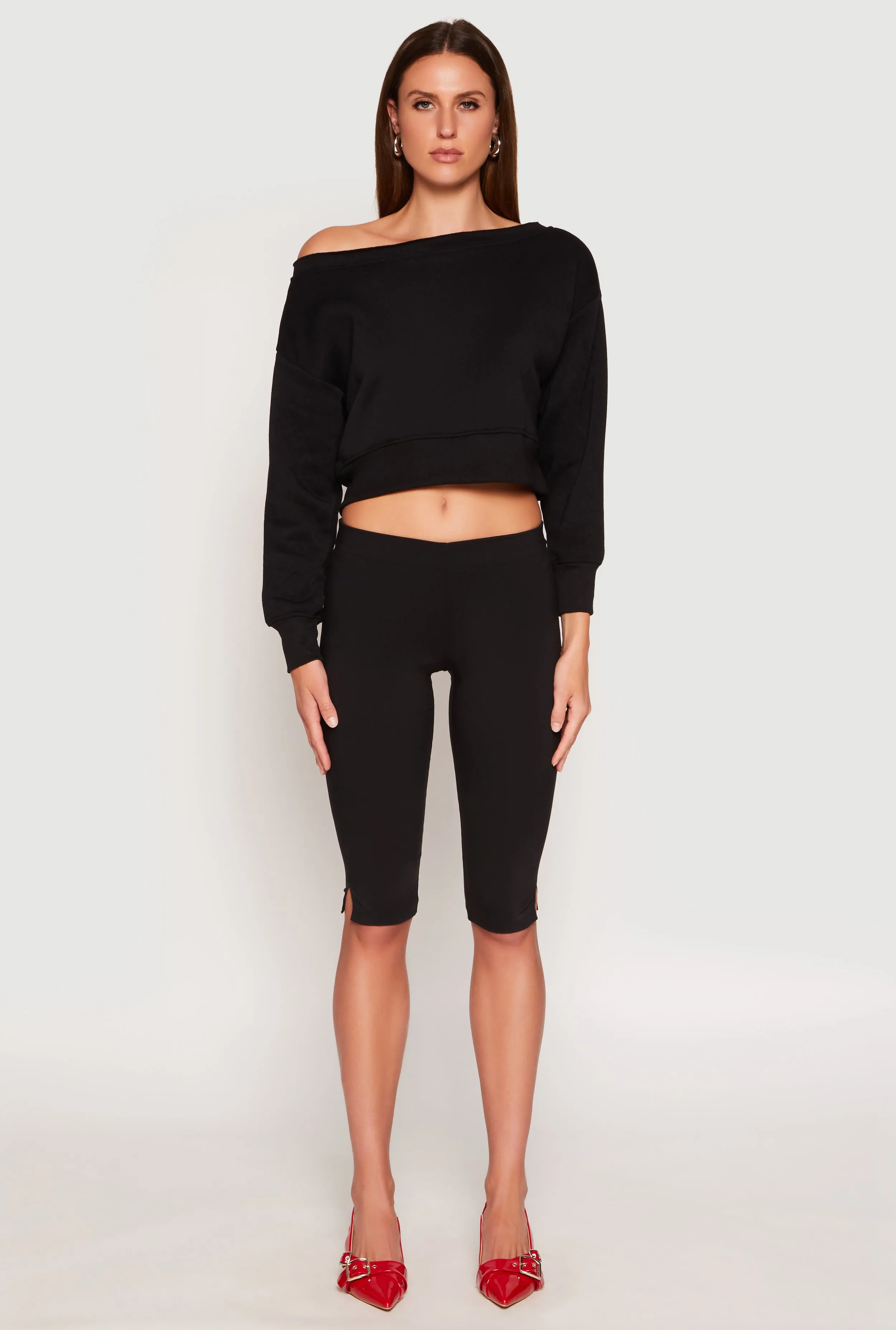 Off The Shoulder Sweatshirt sold by Rainbow