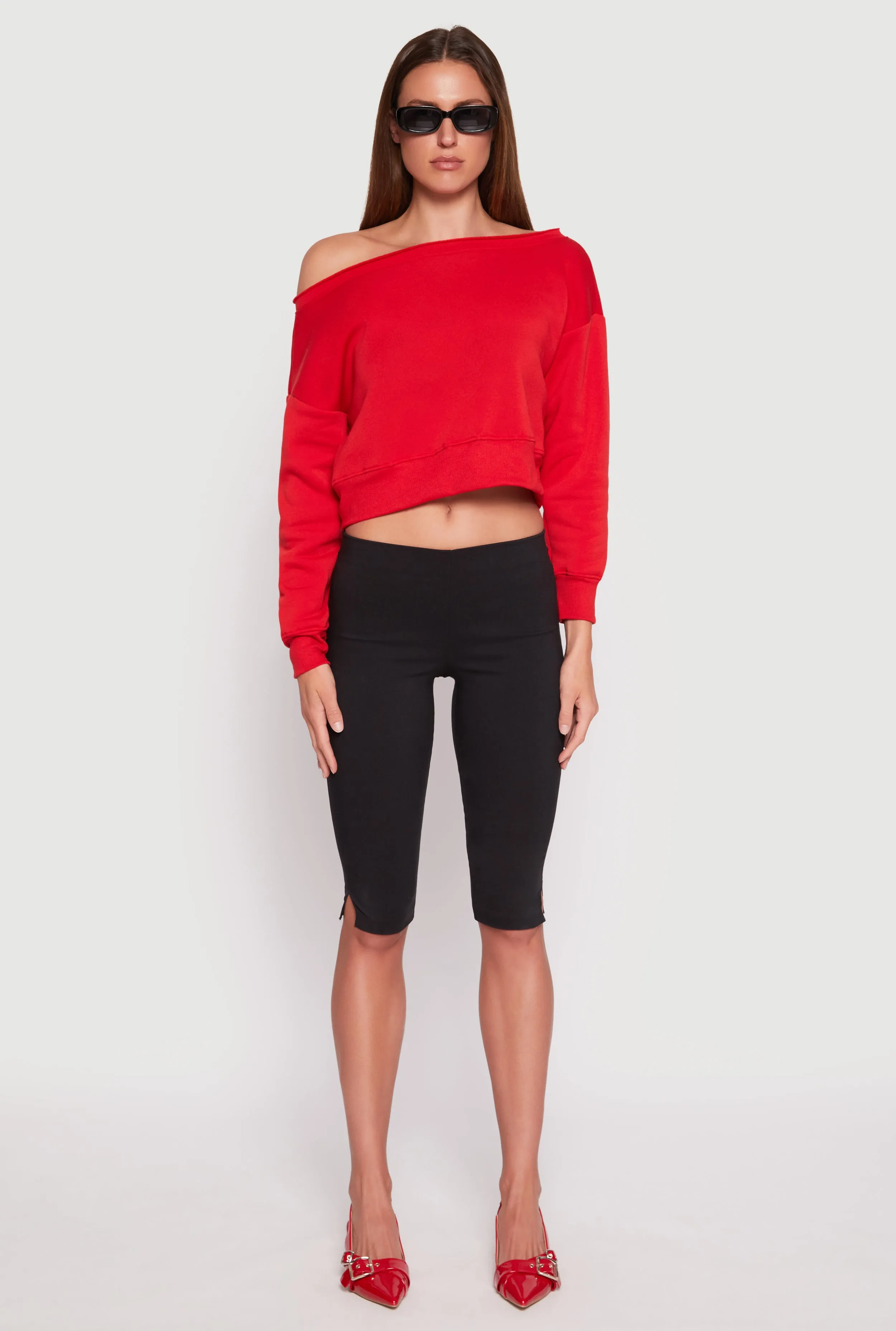 Off The Shoulder Sweatshirt sold by Rainbow