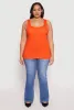 Plus Size Rib Knit Tank Top sold by Rainbow