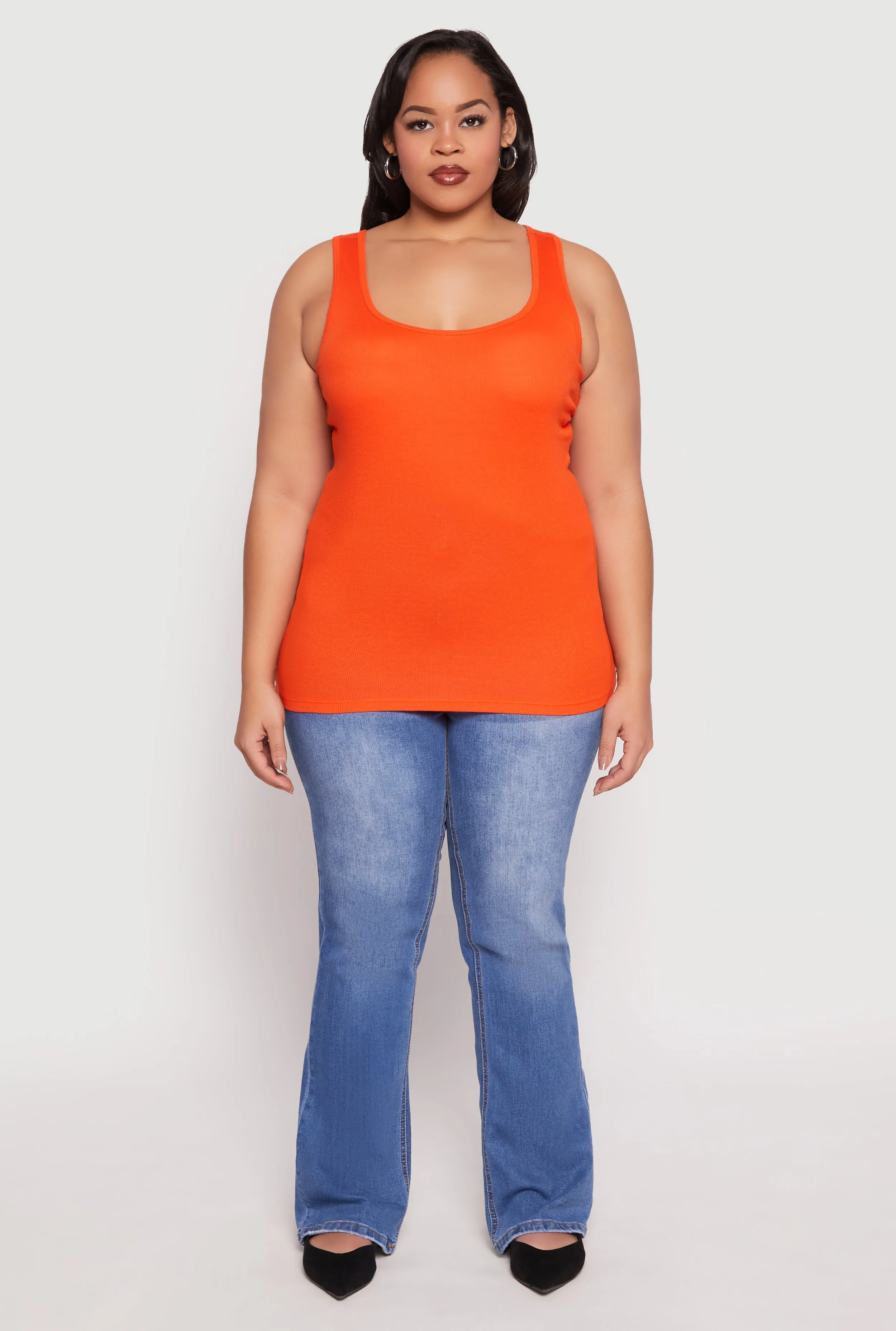 Plus Size Rib Knit Tank Top sold by Rainbow