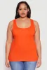 Plus Size Rib Knit Tank Top sold by Rainbow
