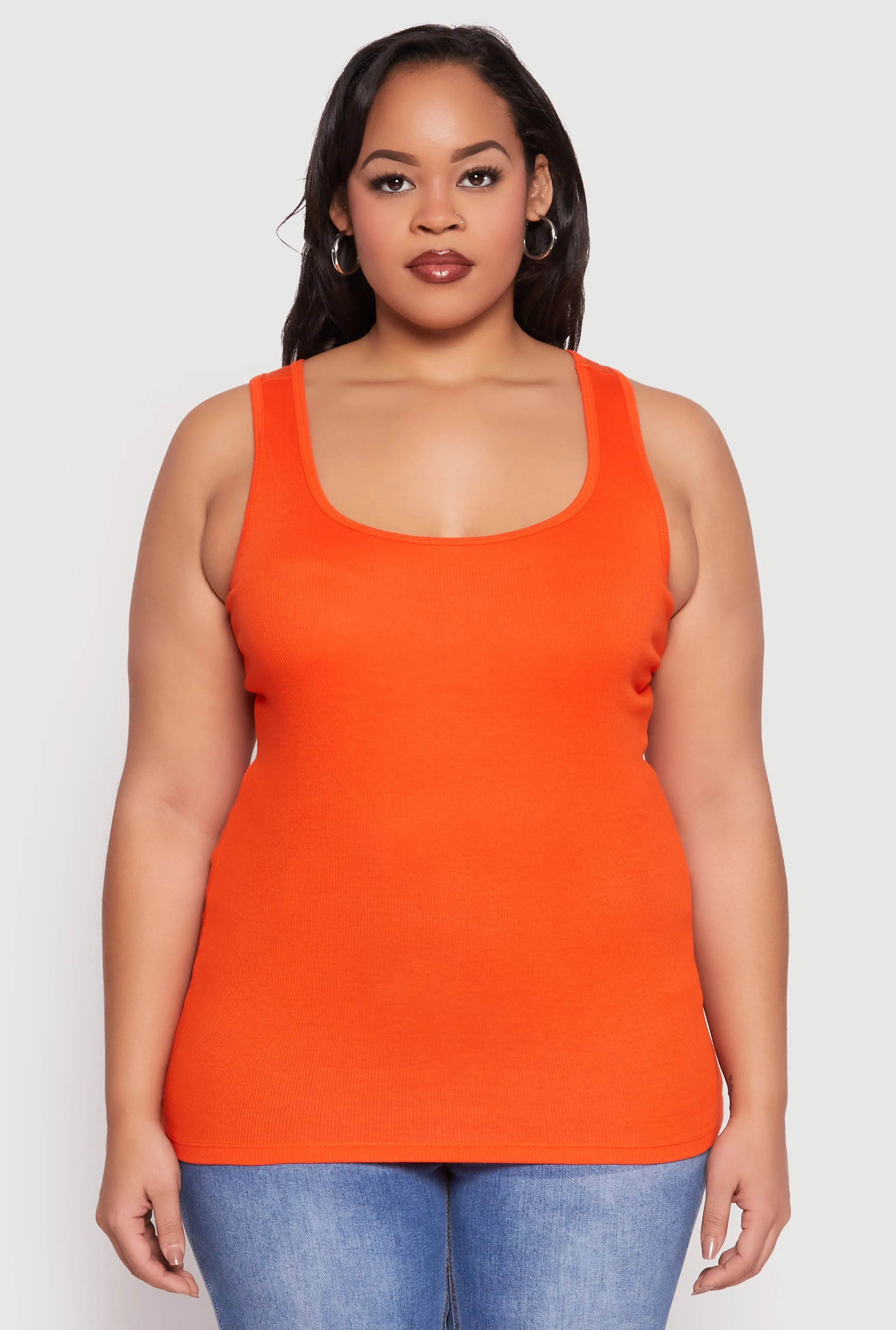 Plus Size Rib Knit Tank Top sold by Rainbow product image thumbnail 2