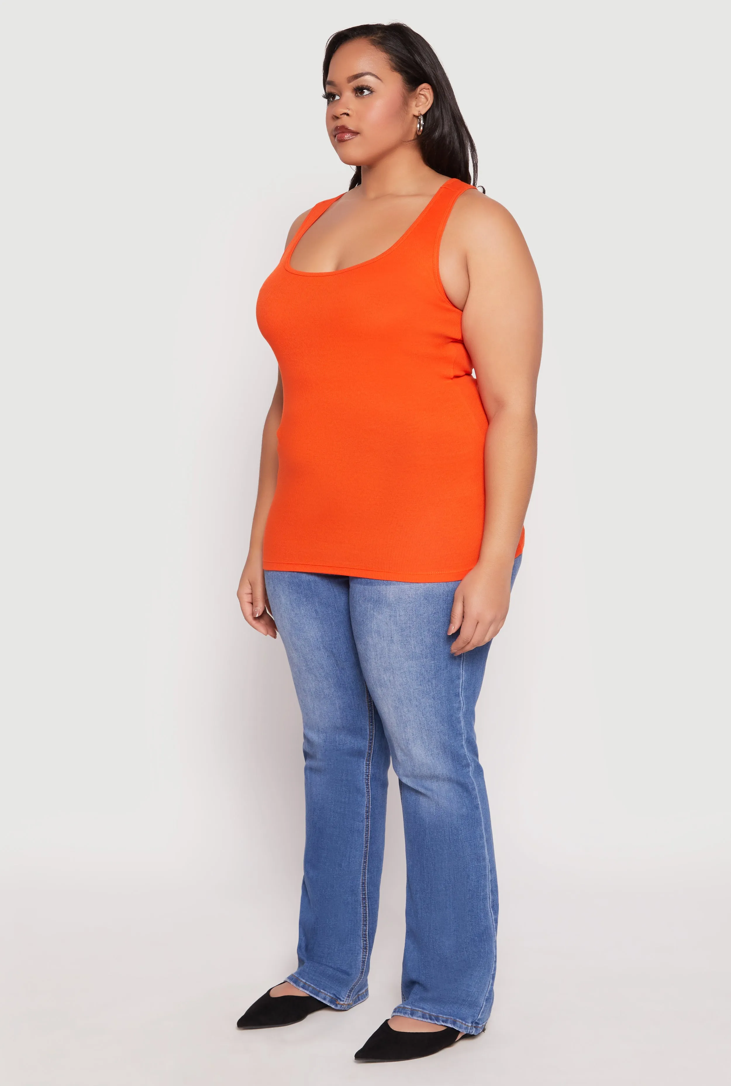 Plus Size Rib Knit Tank Top sold by Rainbow product image thumbnail 3