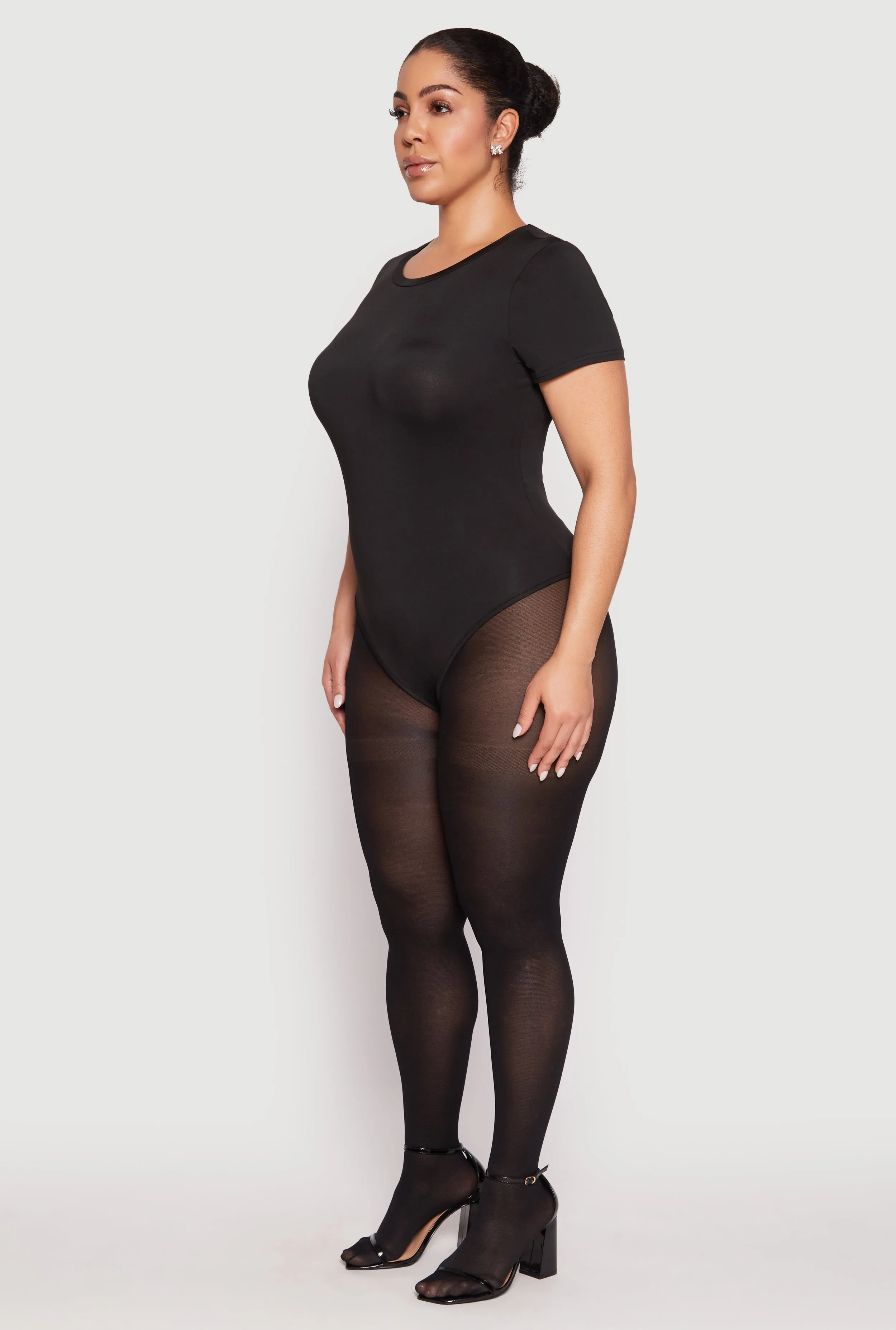 Plus Size Daisy Crew Neck Bodysuit sold by Rainbow product image thumbnail 3