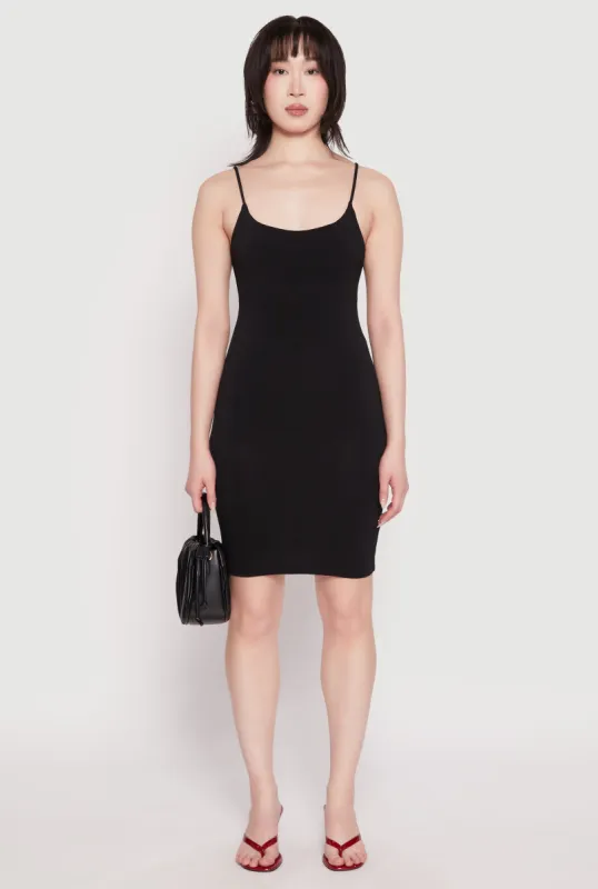 Crepe Knit Scoop Neck Cami Dress sold by Rainbow
