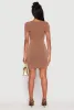 Ruched Short Sleeve Mini Dress sold by Rainbow