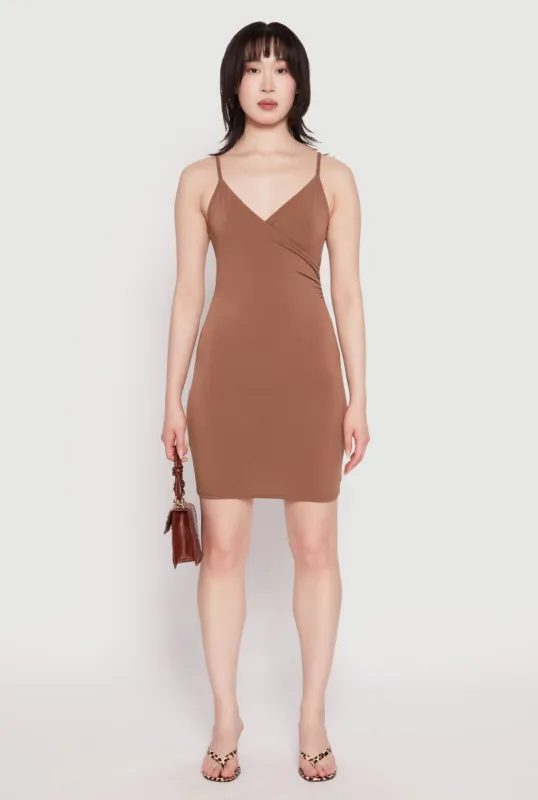 Crepe Knit Cami Wrap Dress sold by Rainbow
