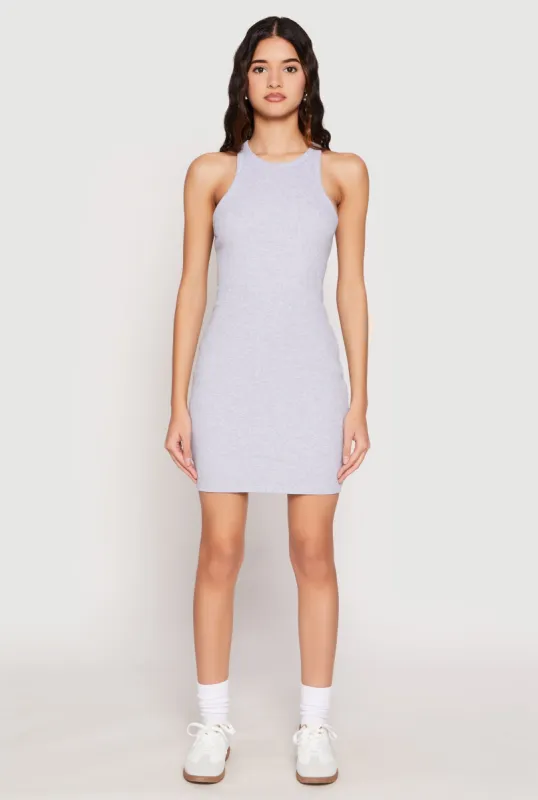 Crew Neck Mini Racerback Tank Dress sold by Rainbow