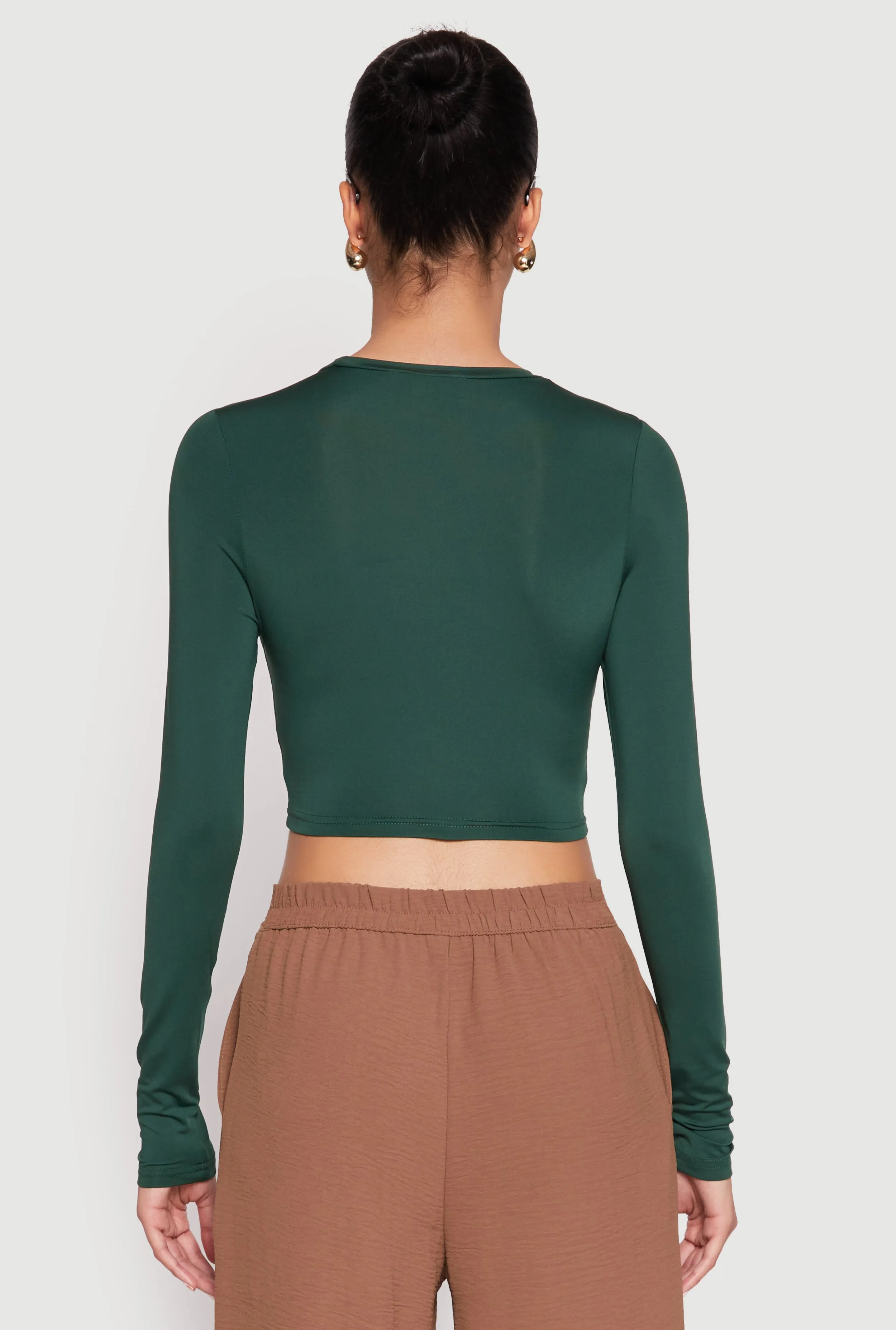 Daisy Long Sleeve High Neck Crop Top sold by Rainbow product image thumbnail 5