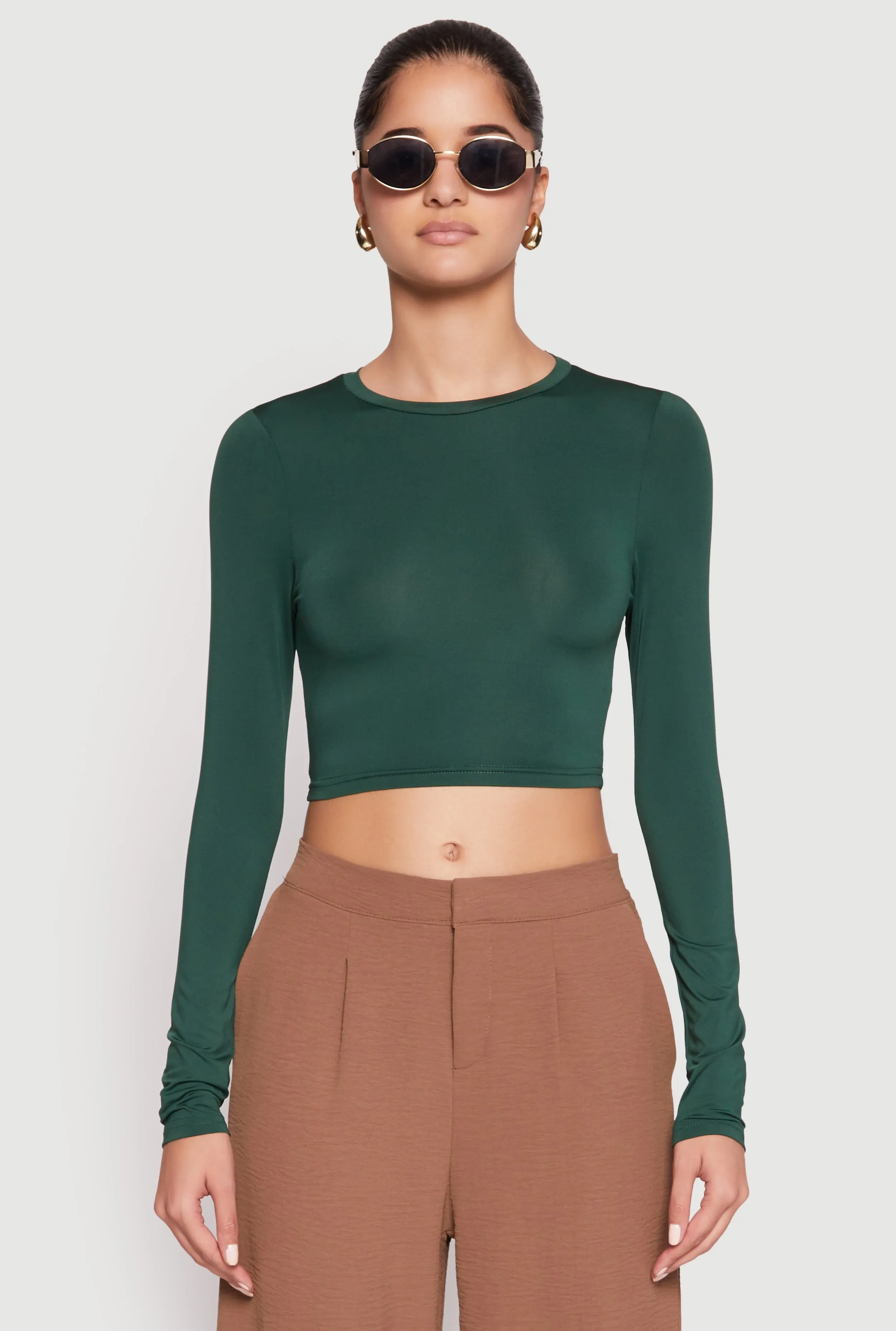 Daisy Long Sleeve High Neck Crop Top sold by Rainbow product image thumbnail 2